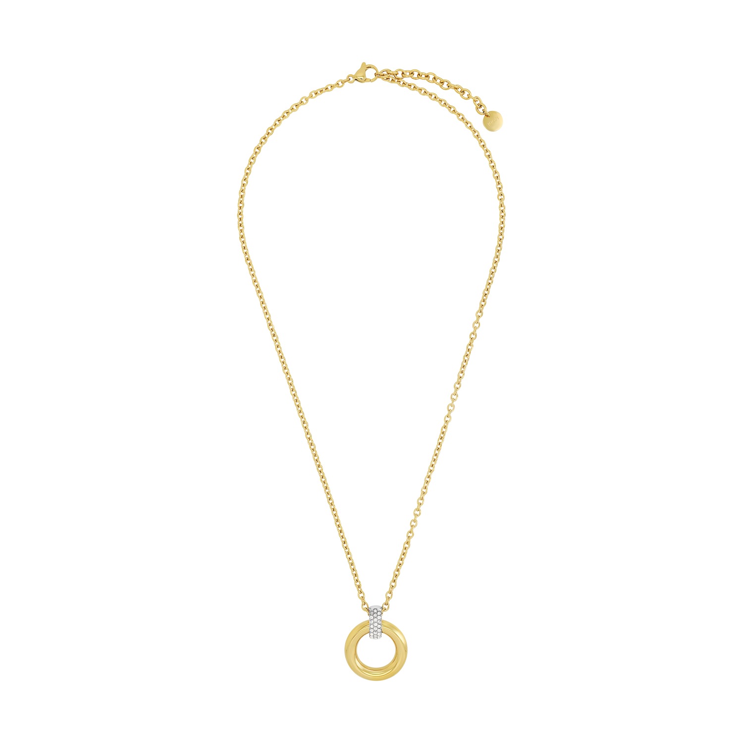 JOOP! Kette mit Anhänger »Kreis, 2039841«, mit Zirkonia (synth.)