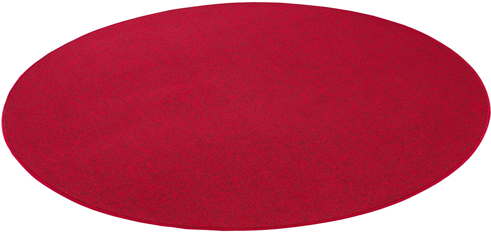 my home Teppich »Fortis«, rund, 5 mm Höhe, Uni Farben, Schlinge, gekettelt, strapazierfähig, Wohnzimmer