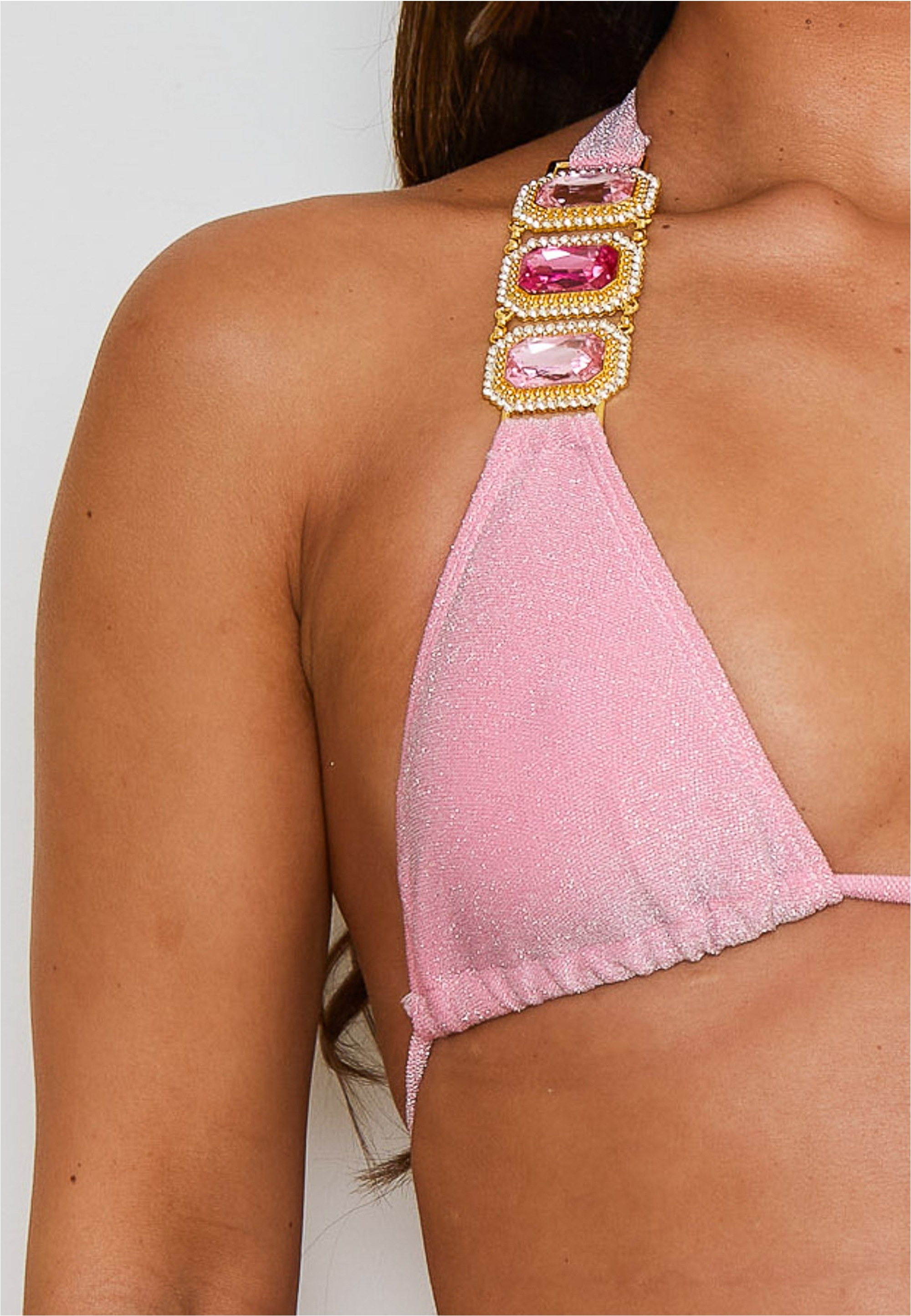 Moda Minx Triangel-Bikini-Top »Lumiere«, (1 St.), mt tollem Steinbesatz