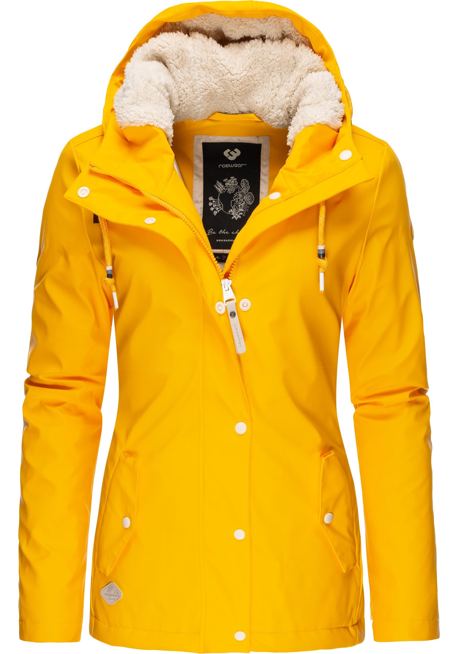 Ragwear Regenjacke "Marge II Intl.", mit Kapuze, Warm gefütterter Damen Winter Regenmantel