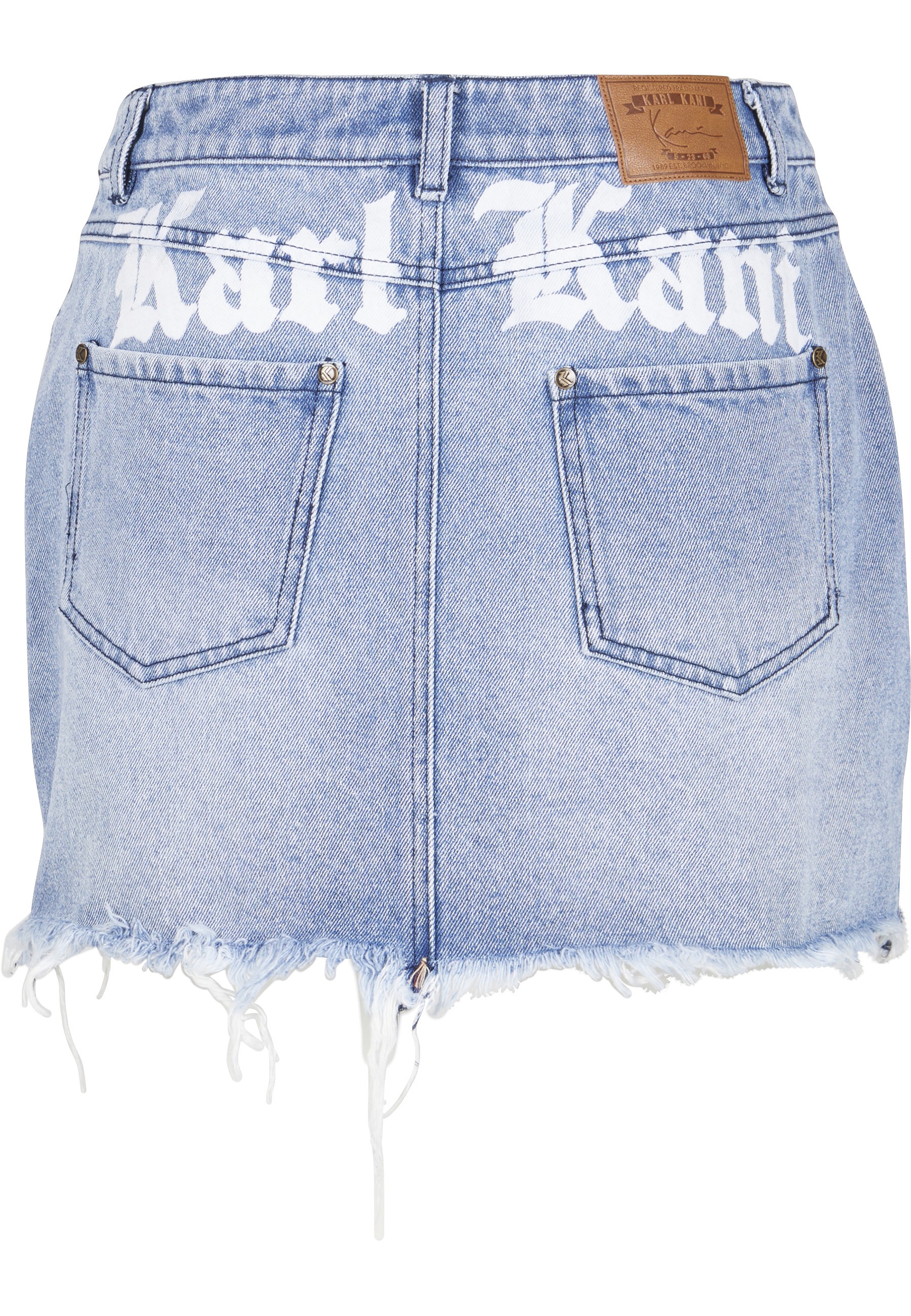 Karl Kani Sommerrock "Karl Kani Damen Karl Kani OG Old English Denim Skirt" günstig online kaufen