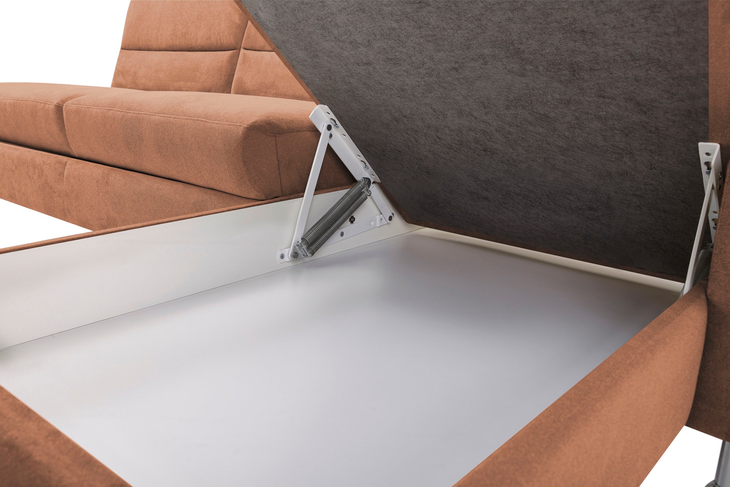 CALIZZA INTERIORS Ecksofa »Onyx L-Form«, Recamiere links oder rechts, wahlweise mit Bettfunktion, Breite 270 cm
