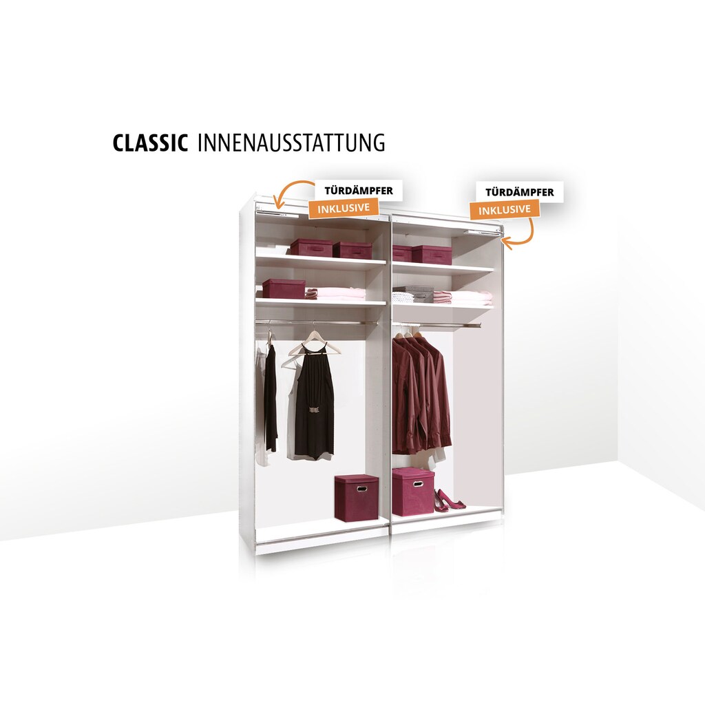 Wohnen Kleiderschränke STAUD Schwebetürenschrank »Sinfonie Plus«, Mit Spiegeltüre und in vier verschiedenen Ausstattungsvariante Wohnen Kleiderschränke STAUD Schwebetürenschrank »Sinfonie Plus«, Mit Spiegeltüre und in vier verschiedenen Ausstattungsvariante