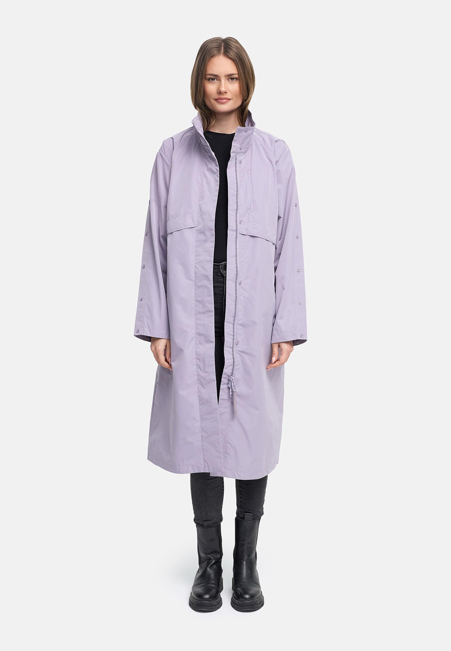 Navahoo Langmantel »Zenblüte 14« Modischer oversized Damen Parka mit krempelbaren Ärmeln