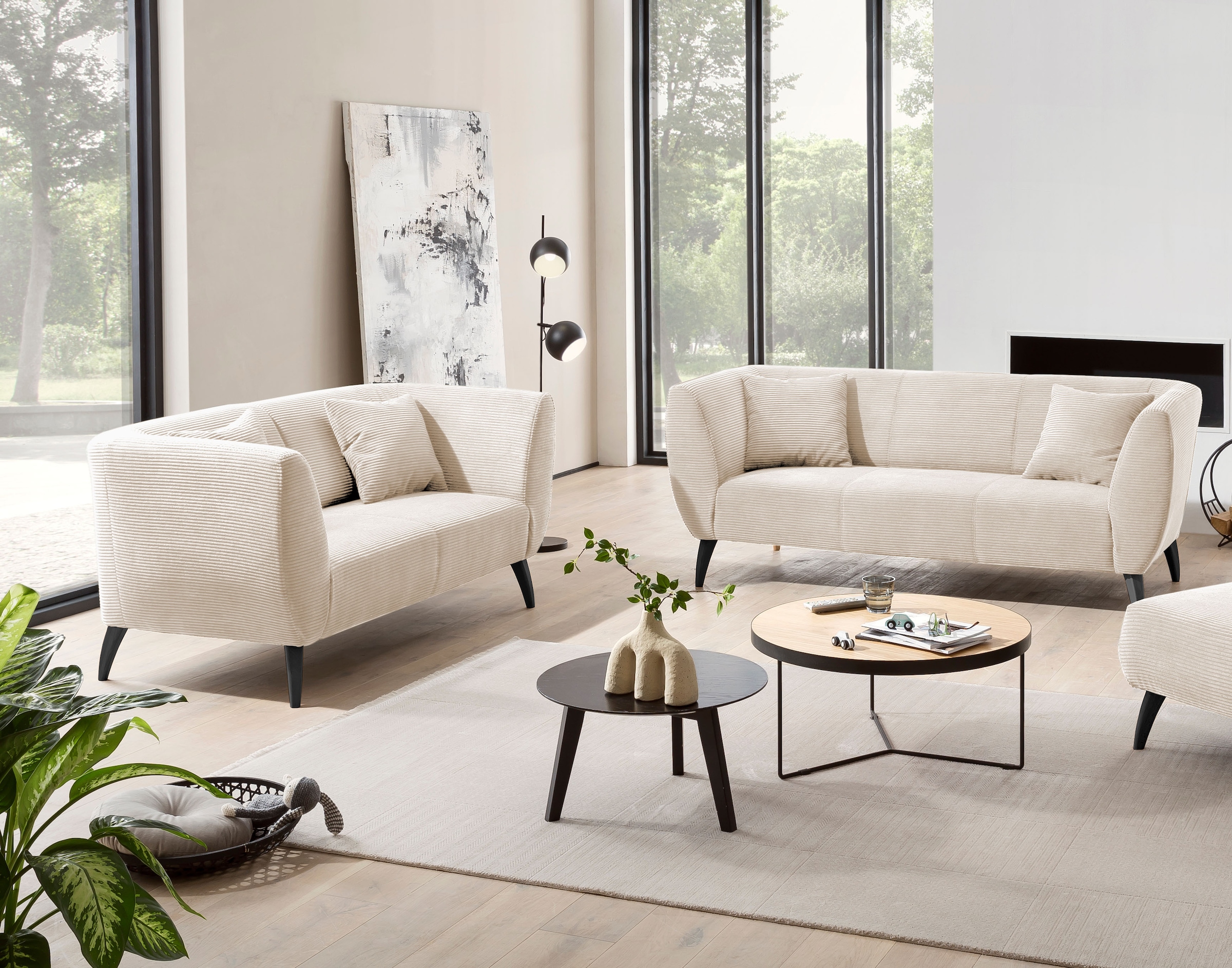 INOSIGN Polstergarnitur »Colori«, (Set, 2 tlg., 3-Sitzer und 2-Sitzer), auch als Loveseat erhältlich