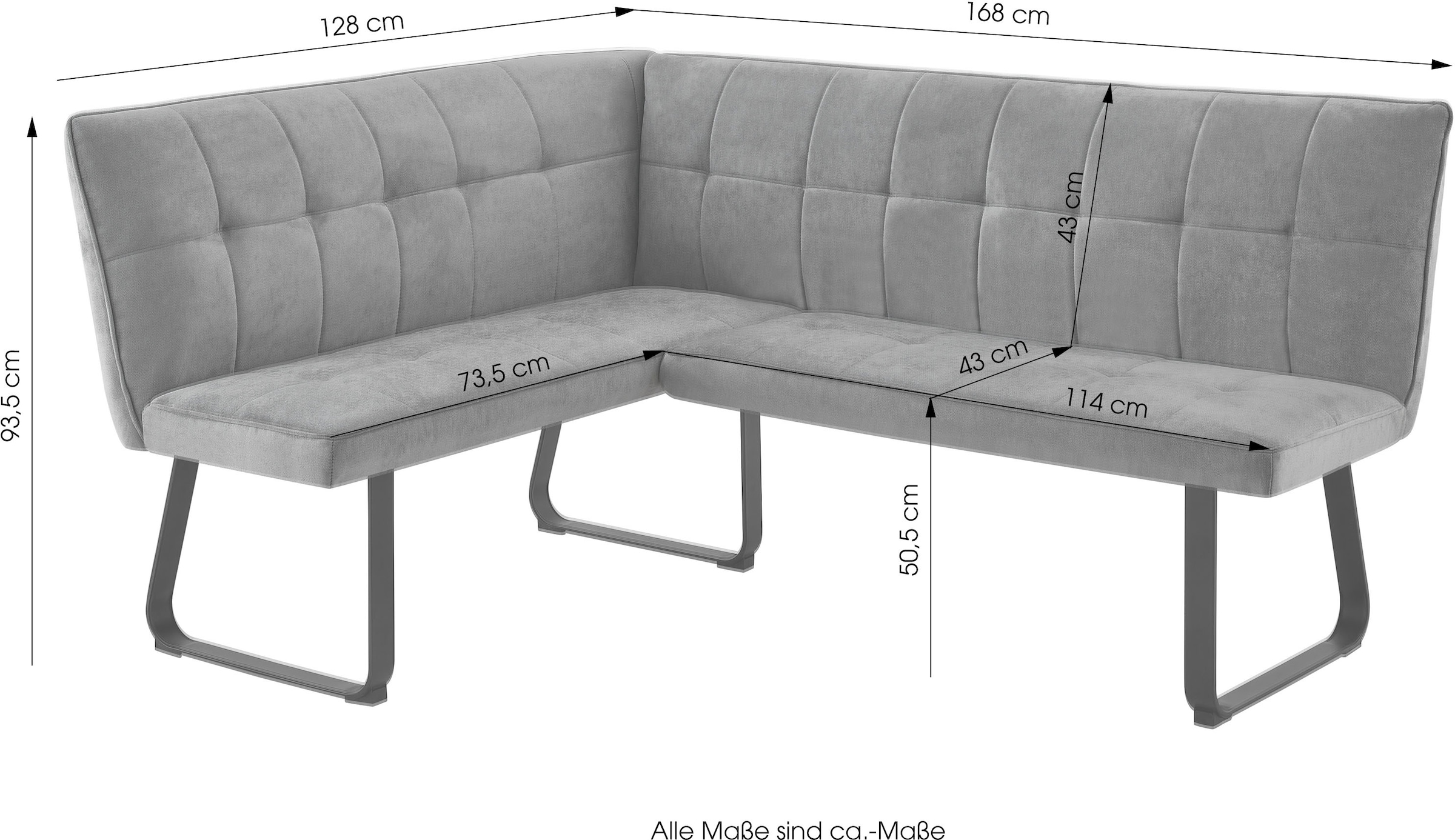 byLIVING Eckbank »Talea Küchenbank« 1 Stk. tlg. Komortable Nosaqfederung und gemütlicher Stoffbezug mit Farbauswahl