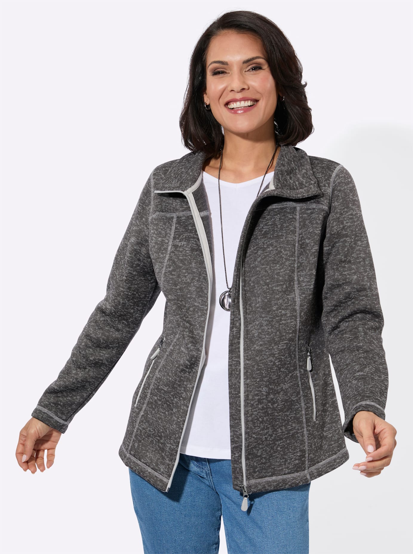 Casual Looks Strickfleecejacke