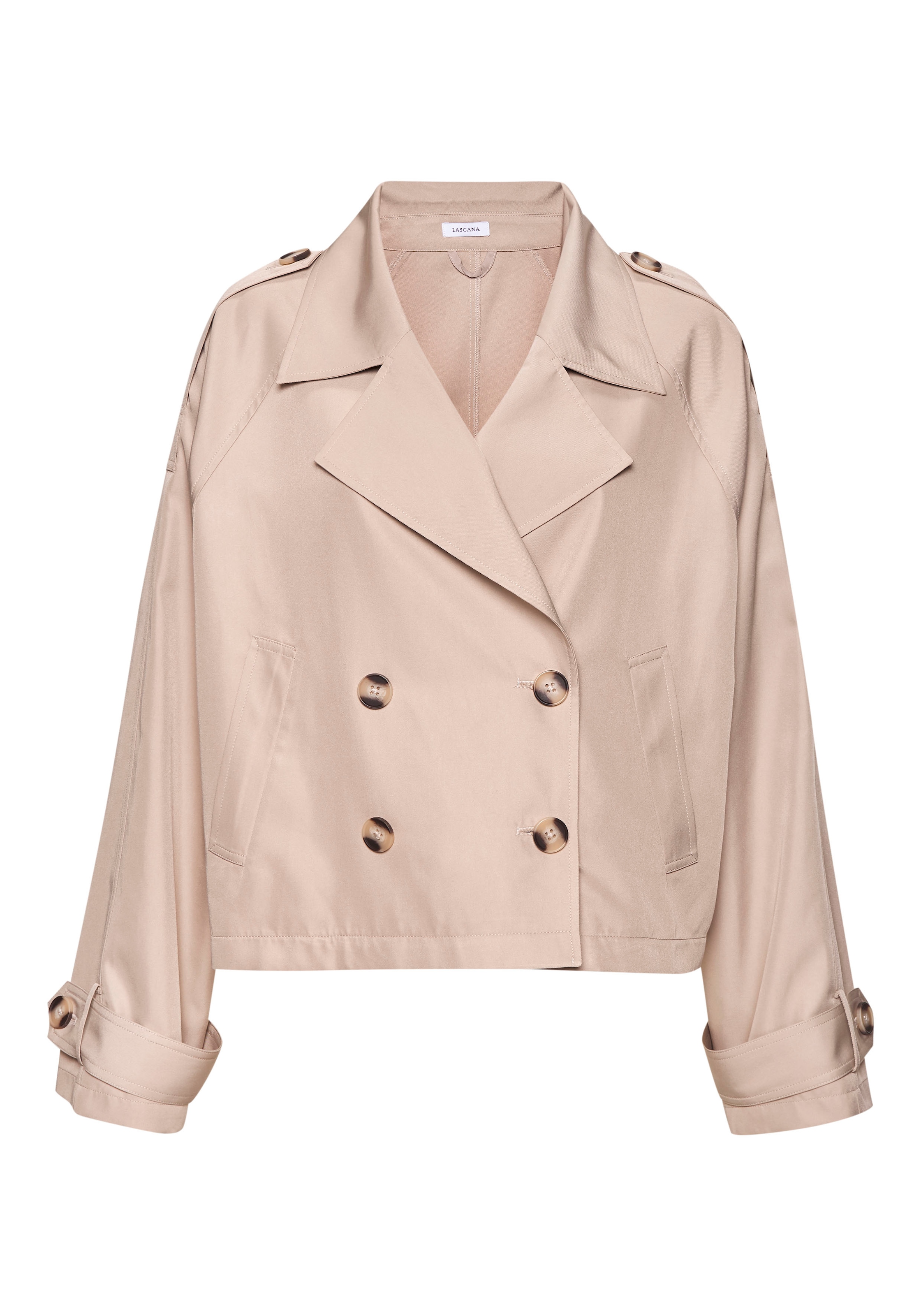 LASCANA Kurzjacke, im Trench-Stil, Trenchjacke, Übergangsjacke, casual