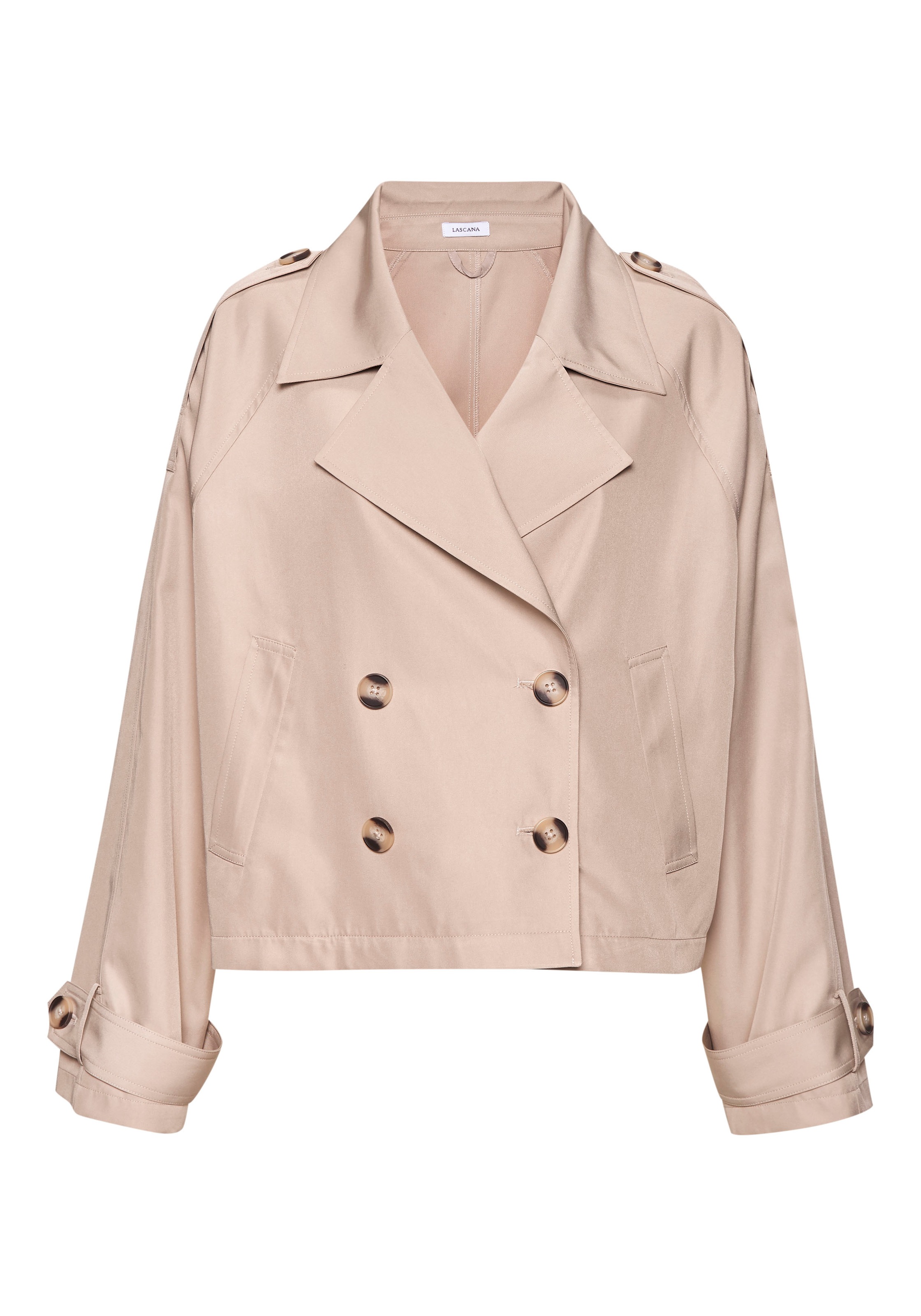 LASCANA Kurzjacke "Amira" im Trench-Stil, Trenchjacke, Übergangsjacke, casu günstig online kaufen
