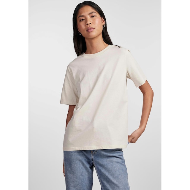 pieces T-Shirt »PCRIA SS SOLID TEE NOOS BC« für bestellen | BAUR