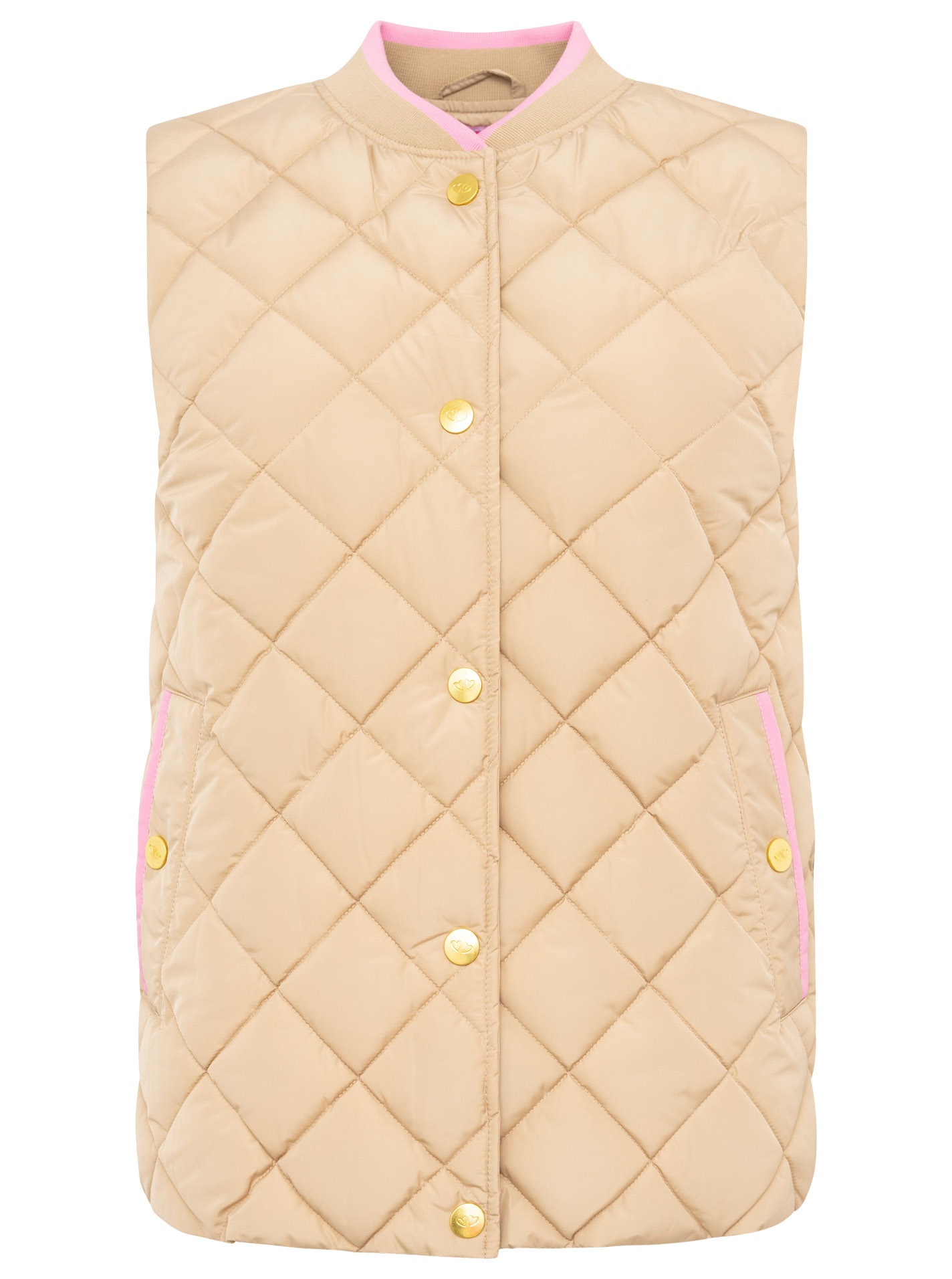 Zwillingsherz Steppweste ""Classic Diamond"" Knöpfe, Stehkragen, Eingriffst günstig online kaufen