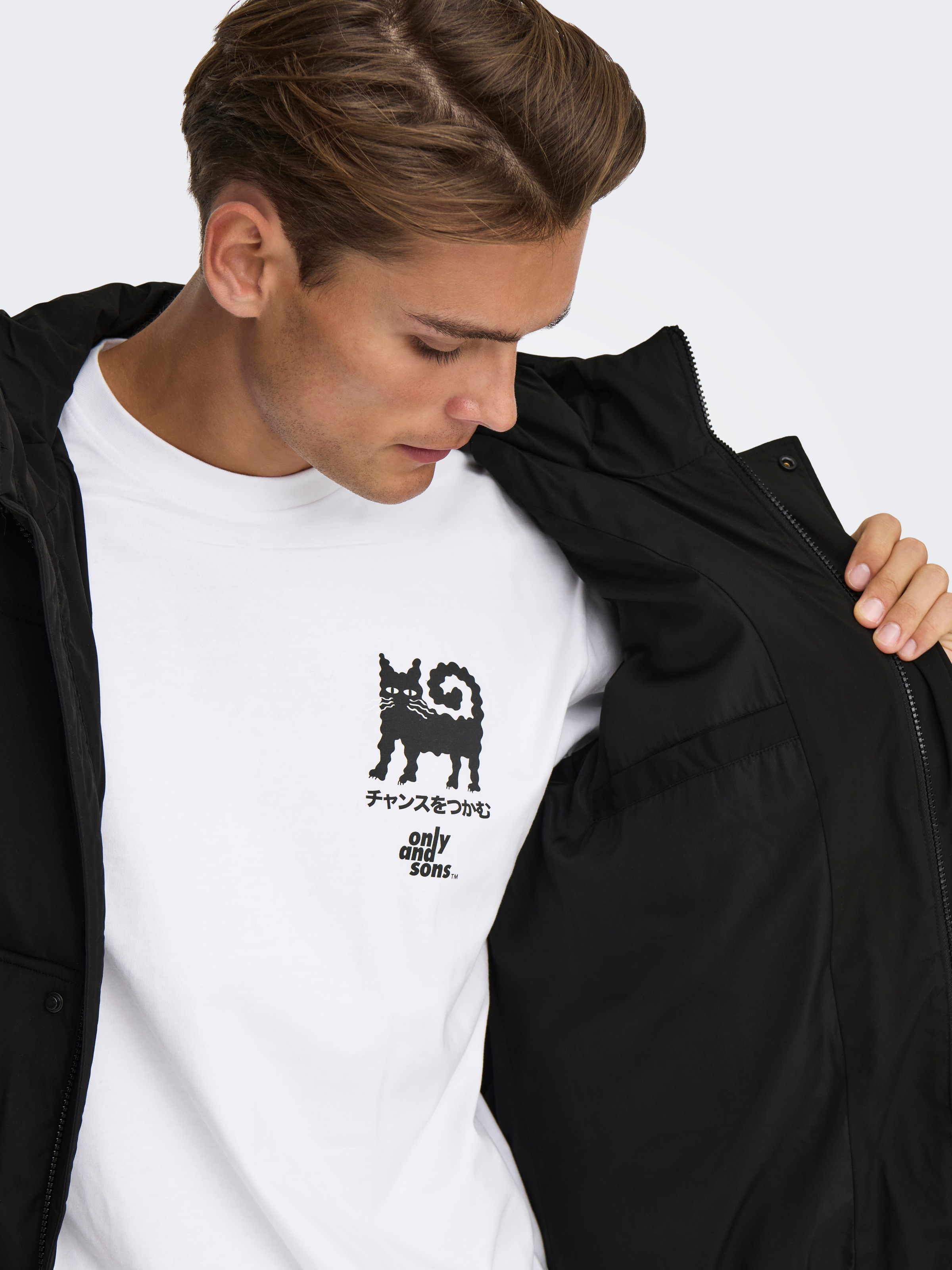 ONLY & SONS Steppjacke "ONSSEUL LONG PUFFER OTW" mit Kapuze günstig online kaufen