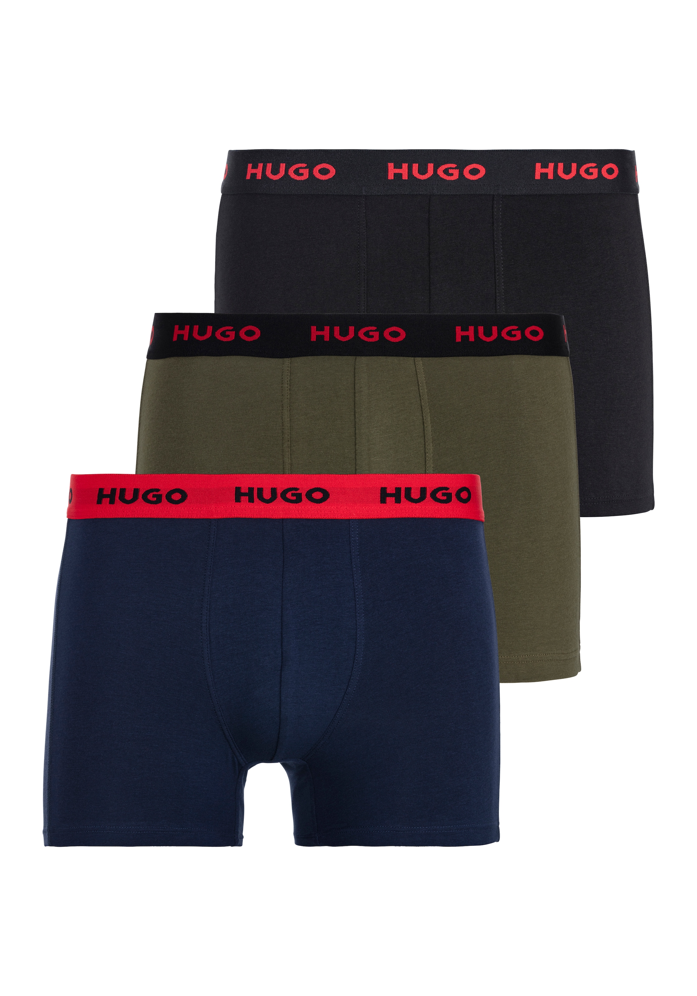 HUGO Underwear Trunk "BOXERBR TRIPLE", (Packung, 3 St.), mit HUGO Logobund