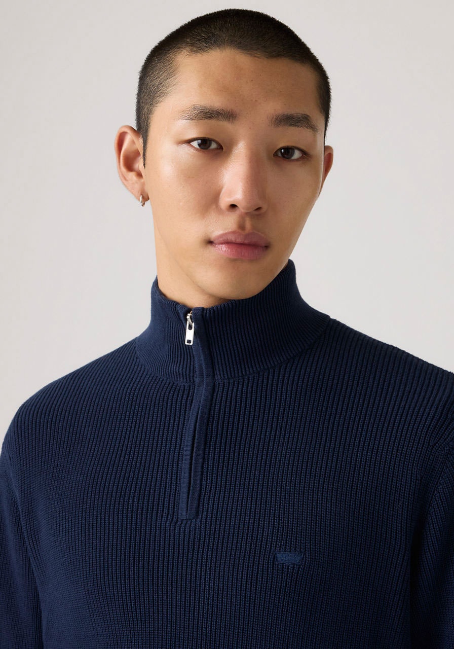 Levi's® Strickpullover »HM QUARTER ZIP SWEATER« mit Zipper und Struktur