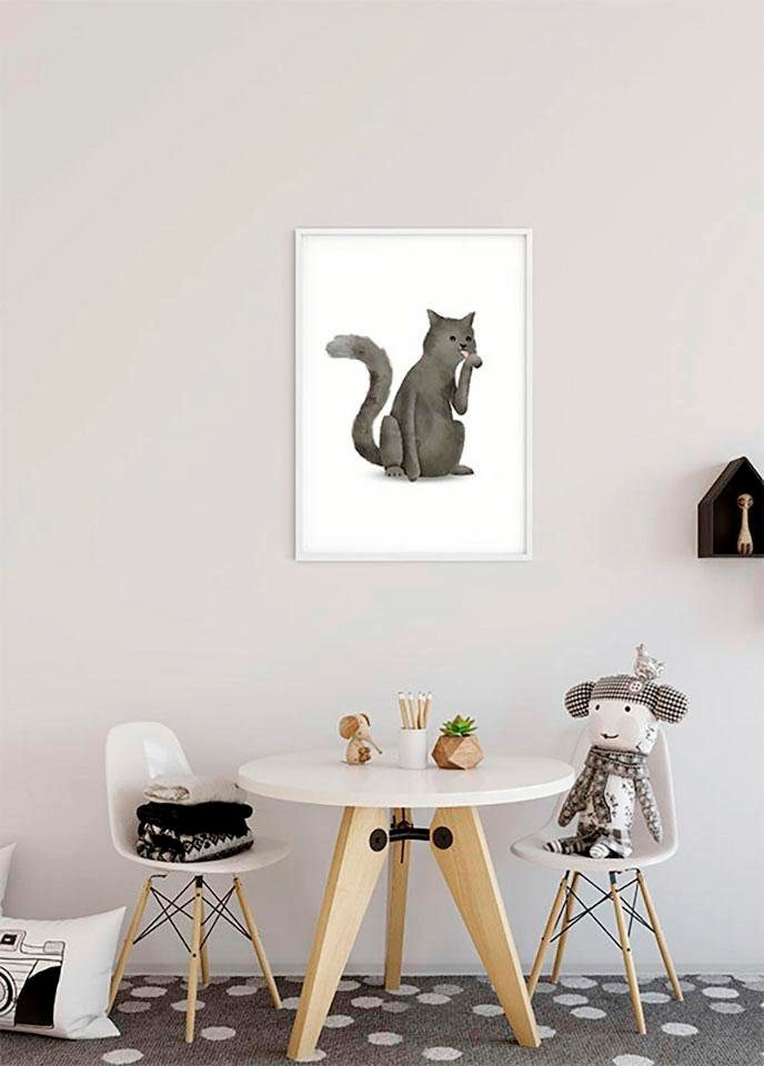 Komar Bild »Cute Animal Cat«, Tiere, (1 St.), Wandbild zur Dekoration - ohne Rahmen