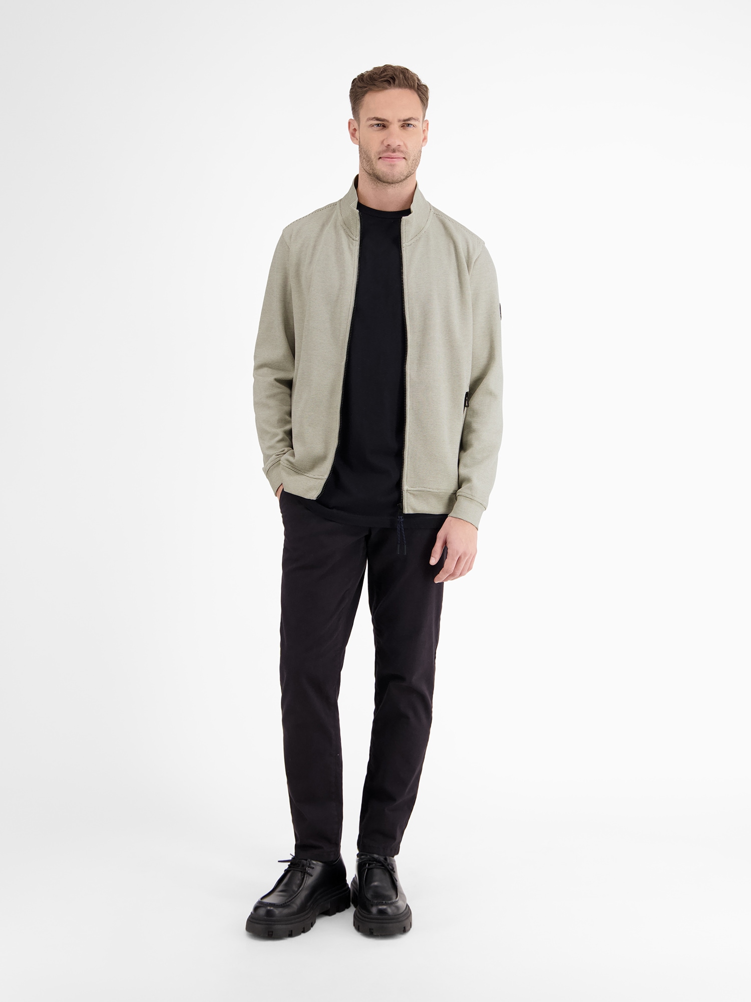 LERROS Sweatjacke »LERROS Unifarbene Sweatjacke für Herren«