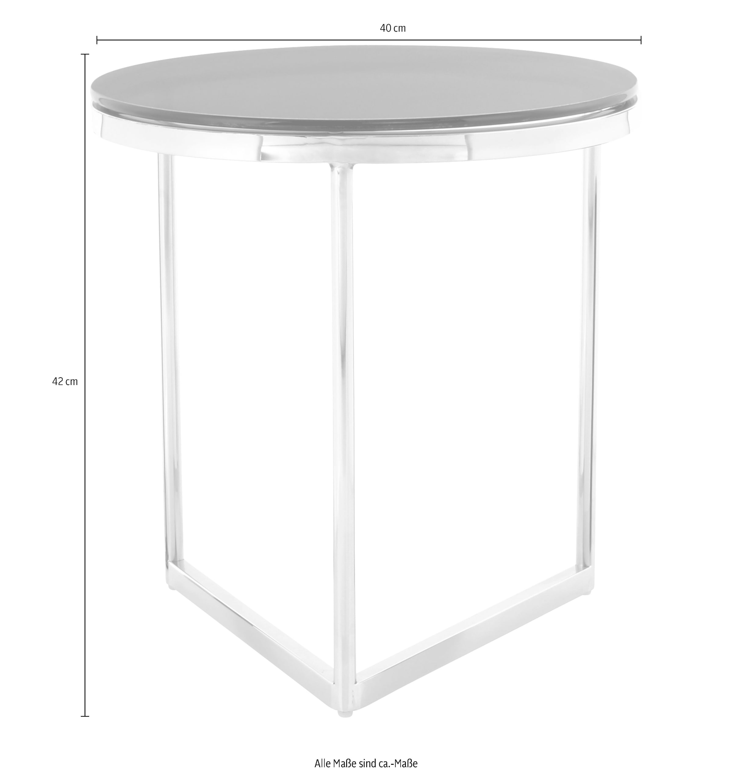 Kayoom Beistelltisch »Wynona 125, in stilvollem Design,mit dreieckiger Grundform«, (1 St.), Glamouröses Design, hochwertige Verarbeitung, Hingucker-Gestell
