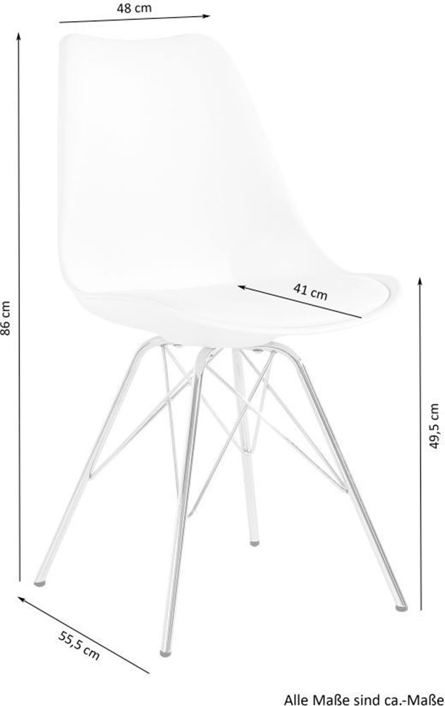 Kunstleder St., 03«, Sitzschale BAUR (Set), 2 in »Ursel | Homexperts Esszimmerstuhl mit Sitzkissen kaufen Kunstleder,