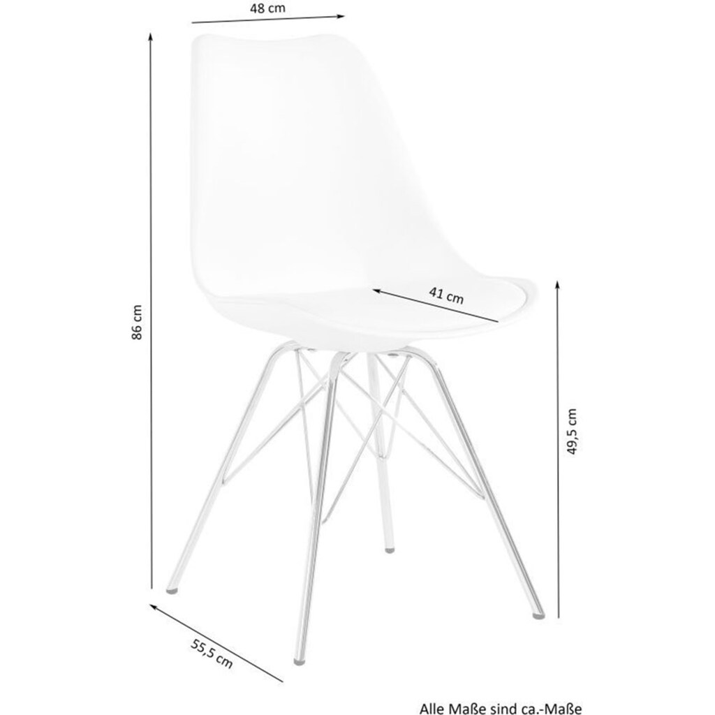 Homexperts Esszimmerstuhl »Ursel 02«, 2 St., Velvet