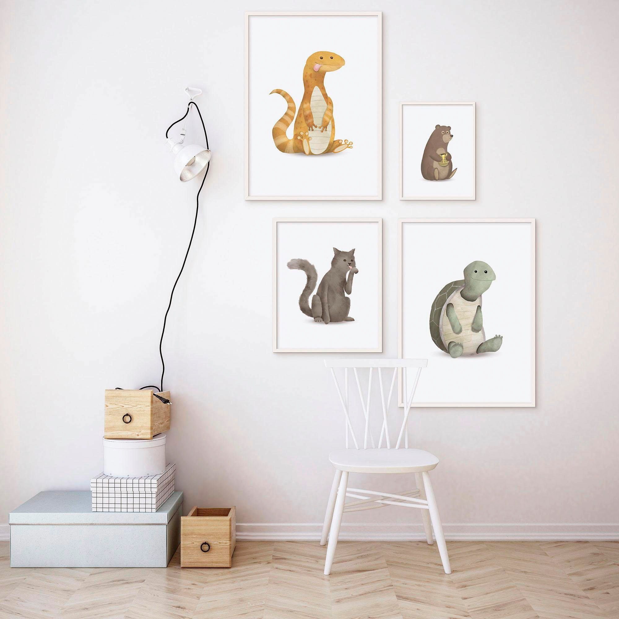 Komar Bild »Cute Animal Bear«, Tiere, (1 St.), Wandbild zur Dekoration - ohne Rahmen