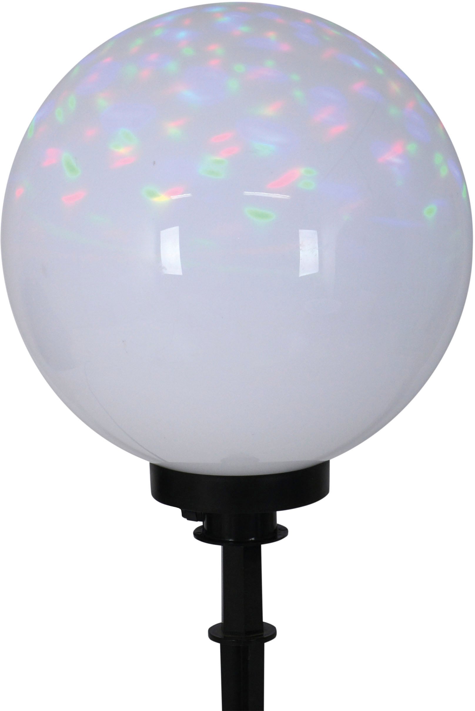 näve Kugelleuchte "Ball", 1 flammig, Leuchtmittel E27  Leuchtmittel wechselbar, Kunststoff, weiß/opal, D: 30cm, Spieß sc