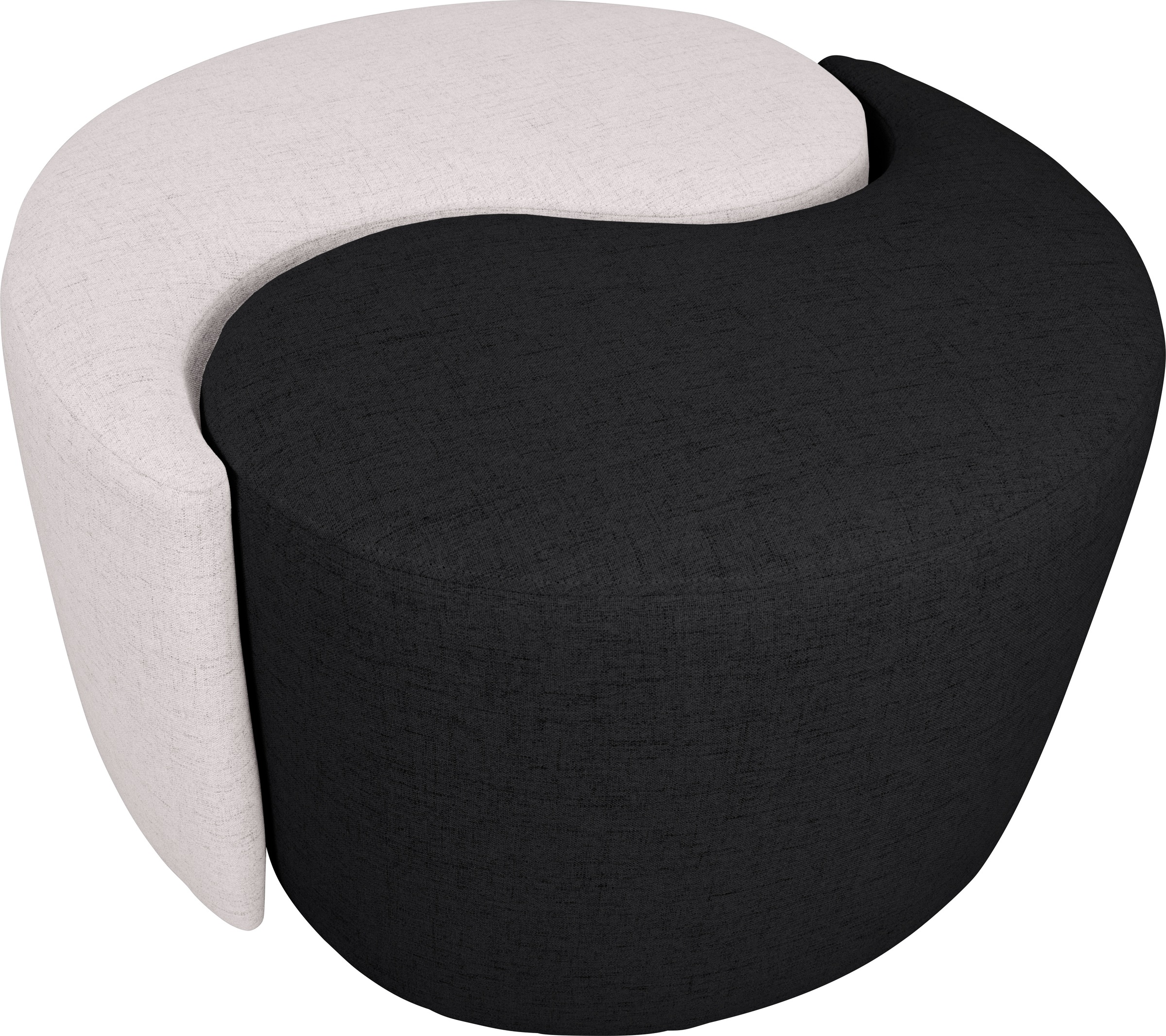 Guido Maria Kretschmer Home&Living Polsterhocker »Yin&Yang Durchmesser 82cm«, 2teilig, einzeln stellbar oder Yin-Yang-Optik