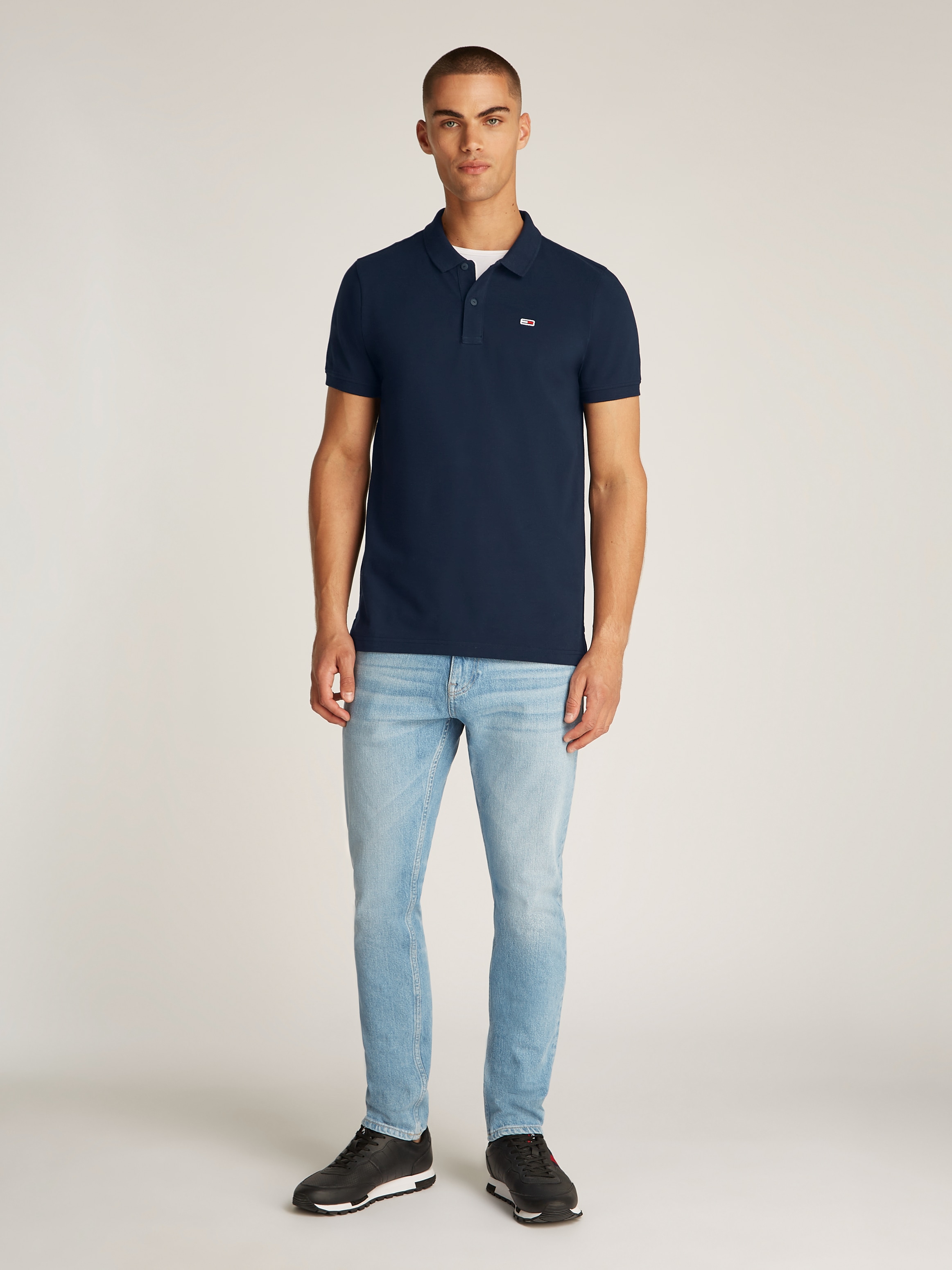 Tommy Jeans Poloshirt »TJM SLIM PLACKET POLO«, Piqué mit Polokragen
