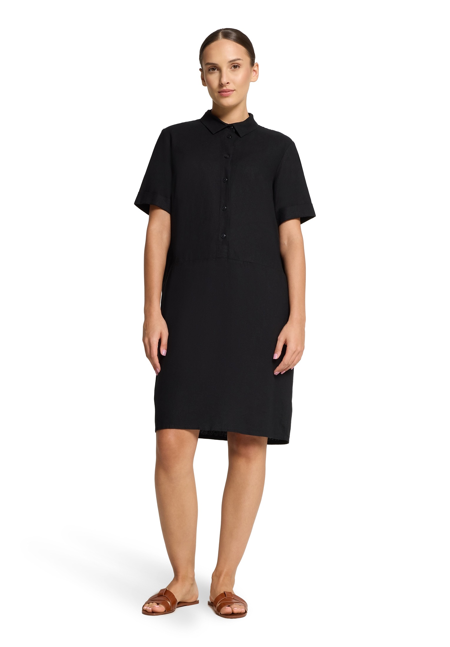 Betty Barclay Sommerkleid »Betty Barclay Damen Leinenkleid mit Knopfleiste«, Form