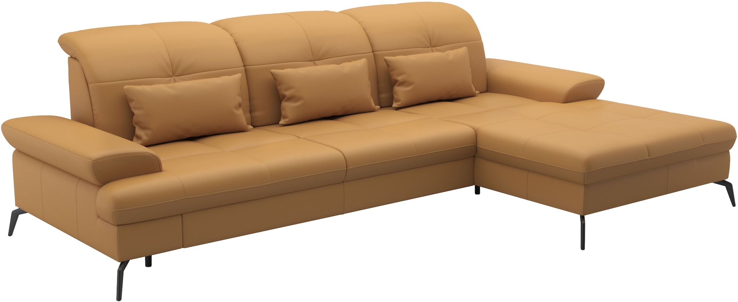 sit&more Ecksofa »Amica, L-Form, inkl. Sitztiefenverstellung & Armteilverstellung«, wahlweise mit Bettfunktion, Bettkasten und Kopfteilverstellung