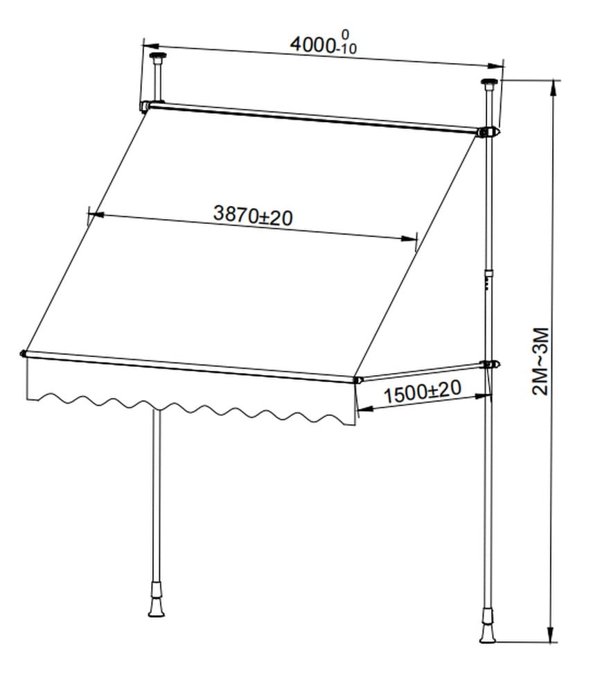 KONIFERA »Calpe« Breite/Ausfall: 400/150 cm