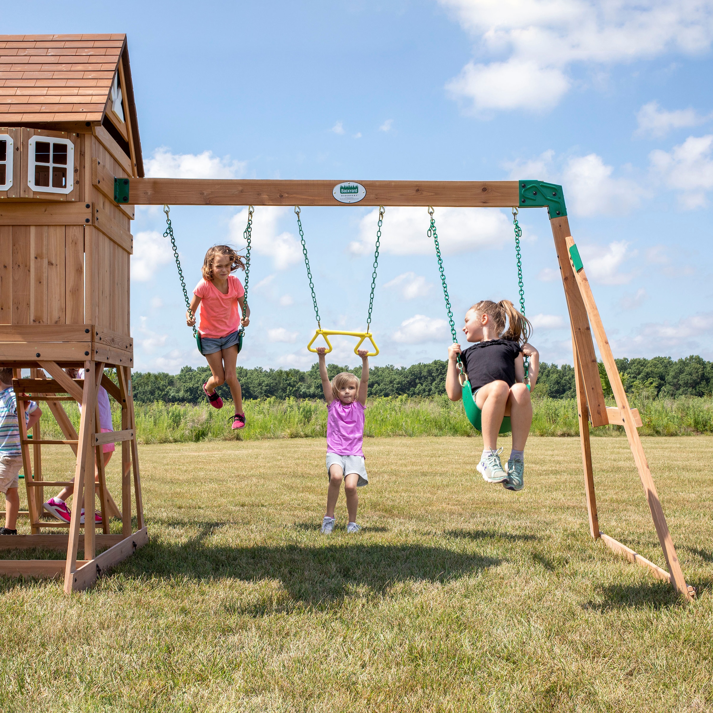 Backyard Discovery Spielturm »Montpelier«, mit Schaukeln, Rutsche und Klettergerüst