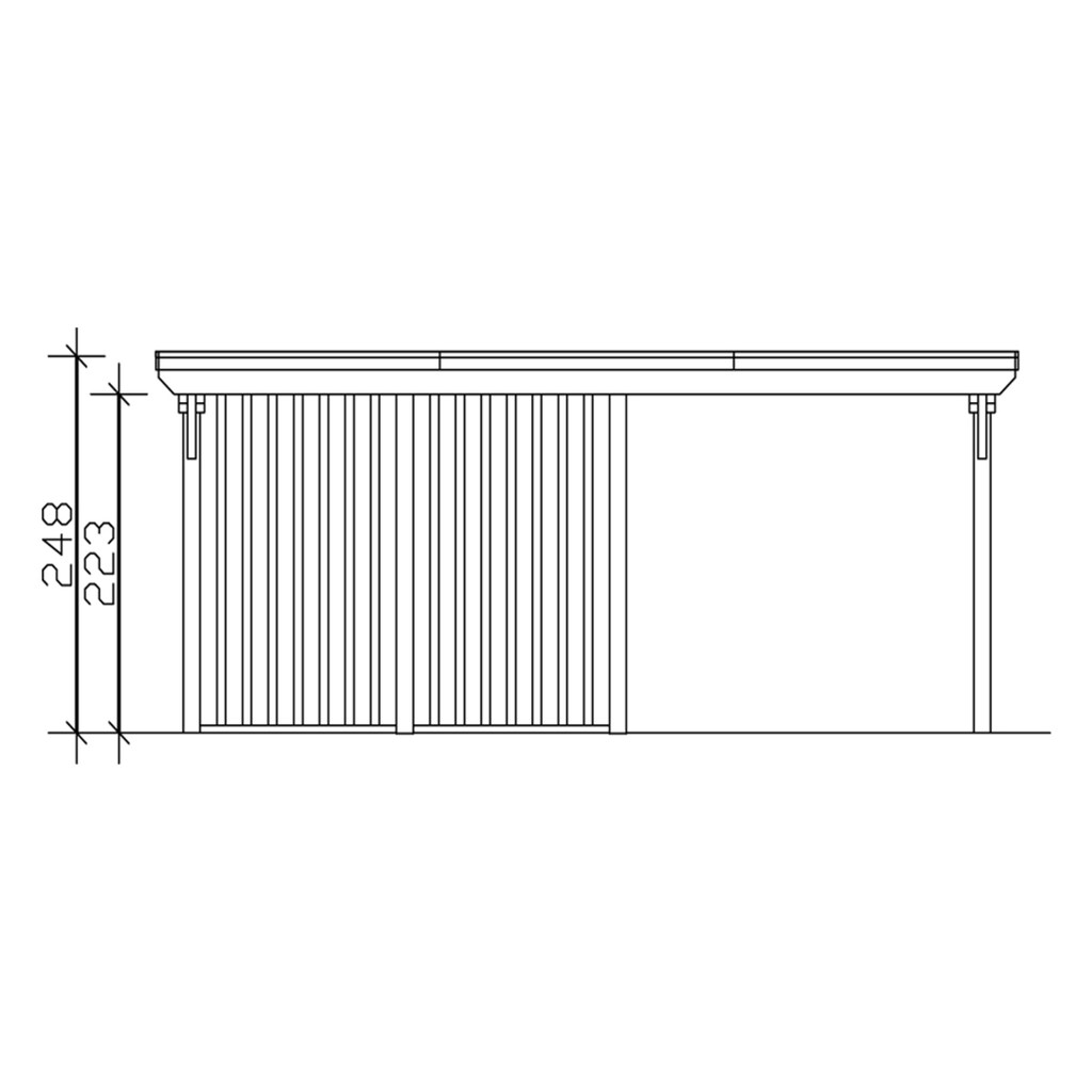 Skanholz Doppelcarport »Emsland«, Leimholz-Nordisches Fichtenholz, 550 cm, braun