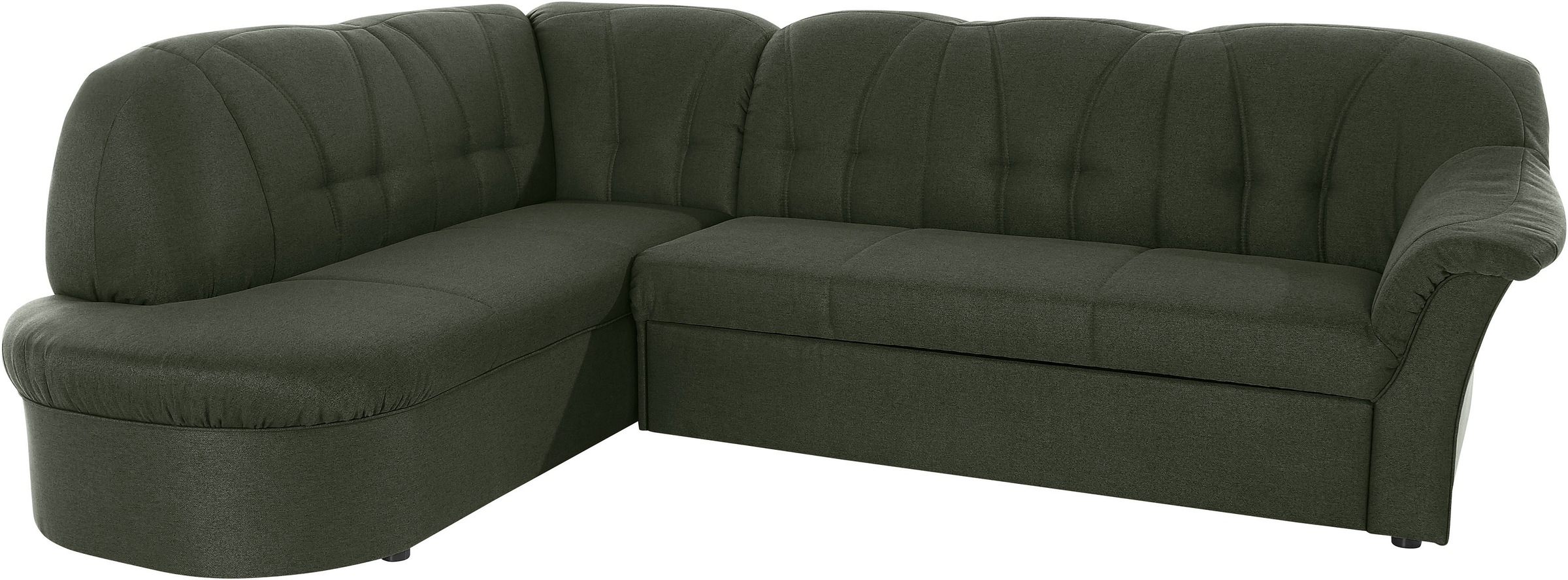 DOMO collection Ecksofa »Pegnitz, elegante Rückensteppung, zeitlose Formensprache, L-Form«, wahlweise mit Bettfunktion