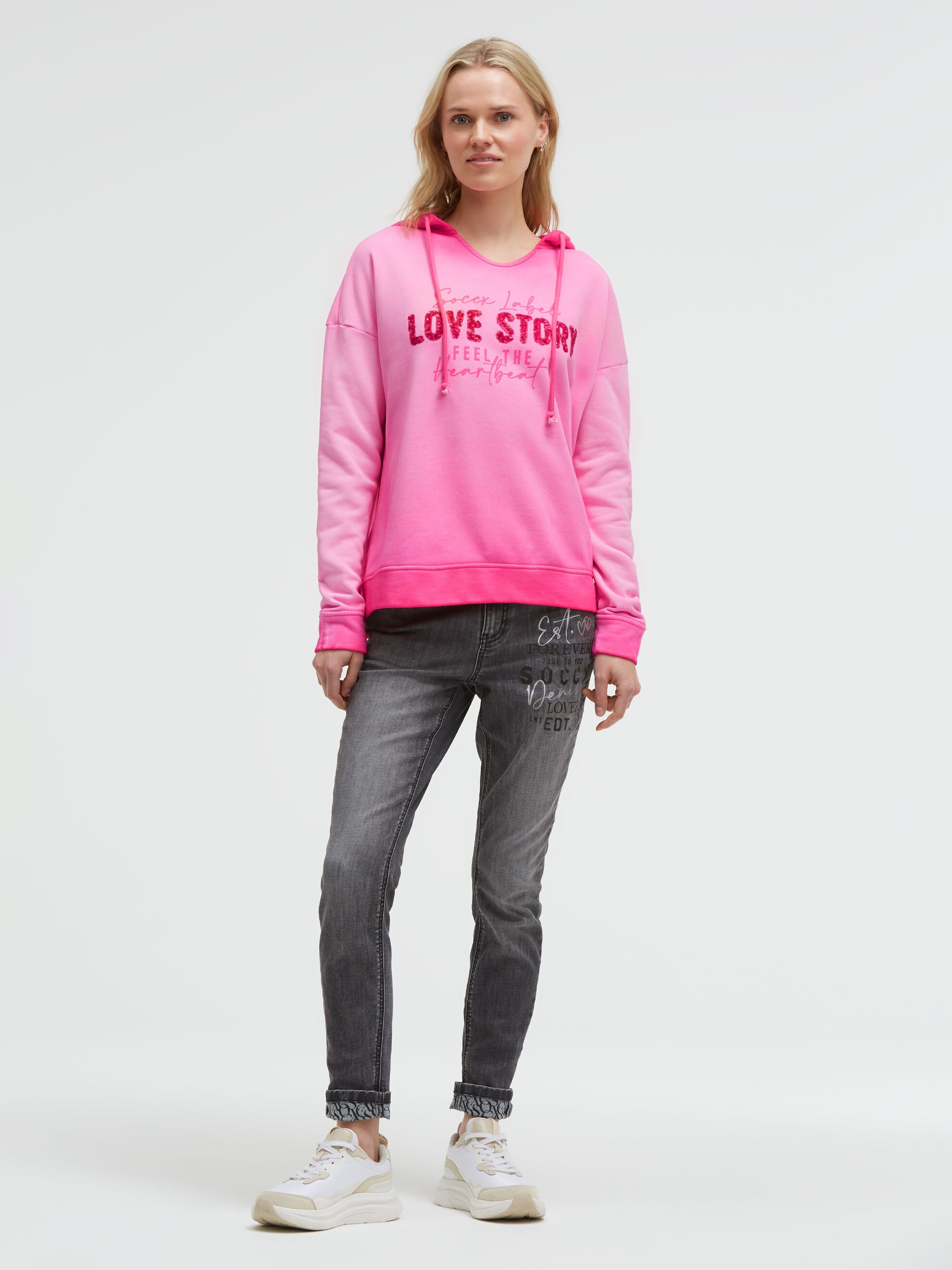 SOCCX Kapuzensweatshirt , mit Pailletten
