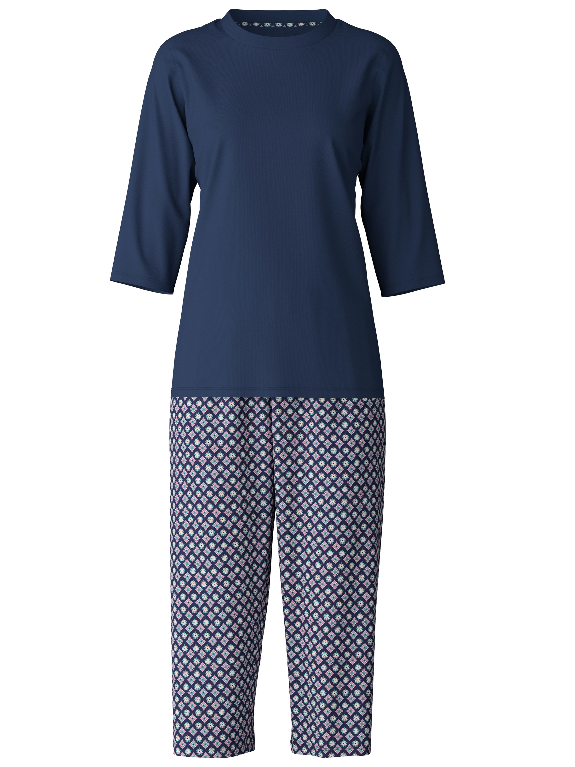 CALIDA Schlafanzug "Daylight Dreams", (2 tlg.), 3/4-Länge, Interlock-Qualit günstig online kaufen