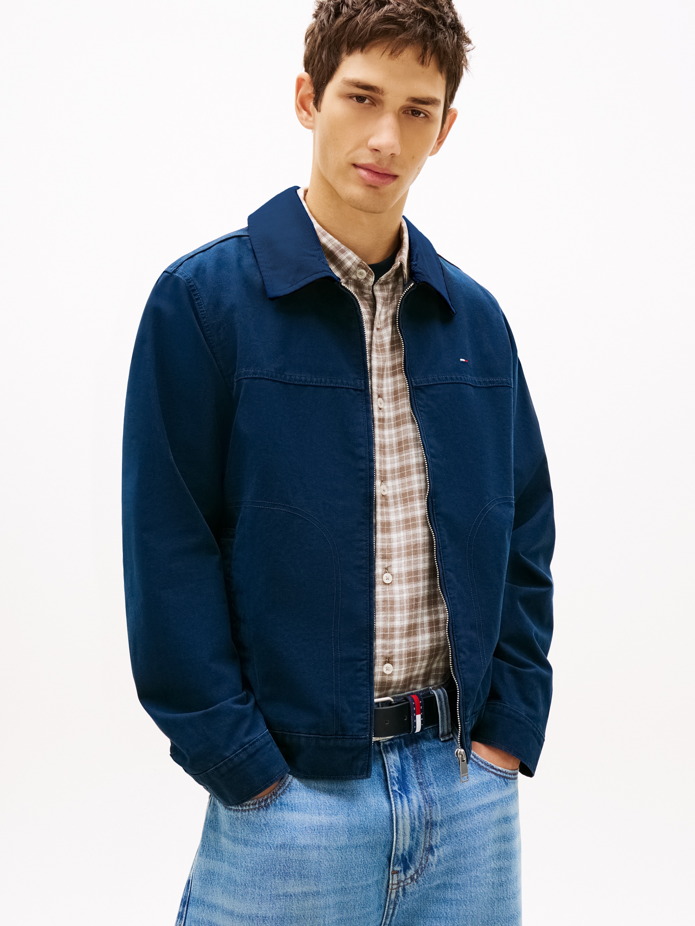 Tommy Jeans Blouson »TJM REGULAR COTTON RANCH« ohne Kapuze Regular fit mit Umlegekragen