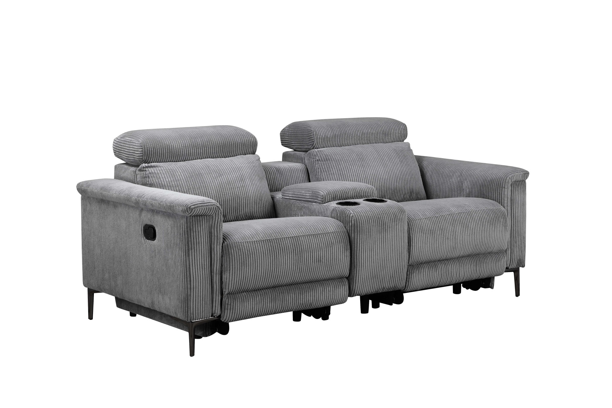 Places of Style 2-Sitzer »Lund in Cord, 2er-Kinosofa, TV-Sessel, Multimedia-Sofa, USB-A,«, m. elektrischer o. manueller Relaxfunktion, Getränkehalter u. Staufach