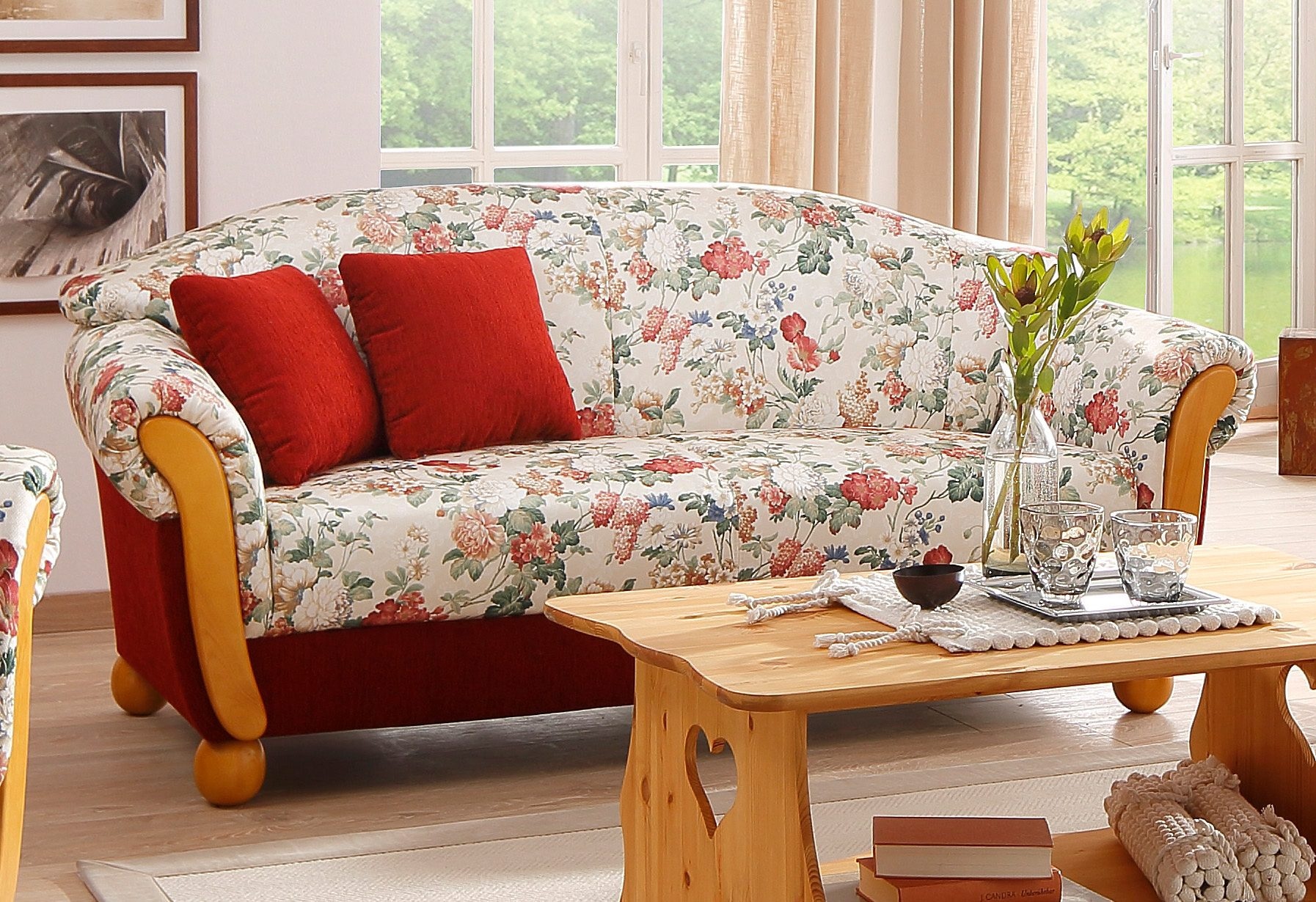 Home affaire 2-Sitzer "Milano, bequem durch Federkern, kompakte Stellmaße: Breite 159cm"