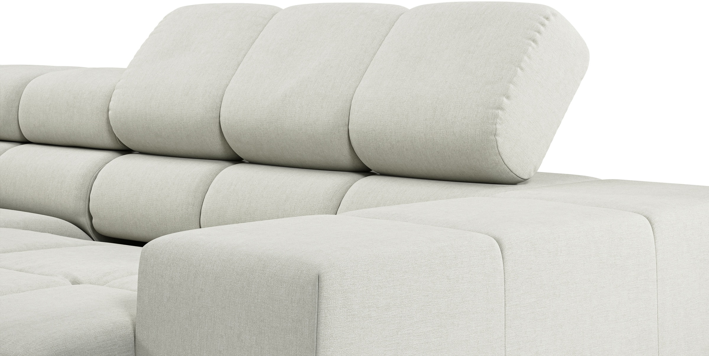 INOSIGN Ecksofa »Ancona, incl. Kopfteilverstellung + 3 Zierkissen, L-Form, bequem«, wahlweise motorische Sitztiefenverstellung, B/T(H: 249/215/70 cm