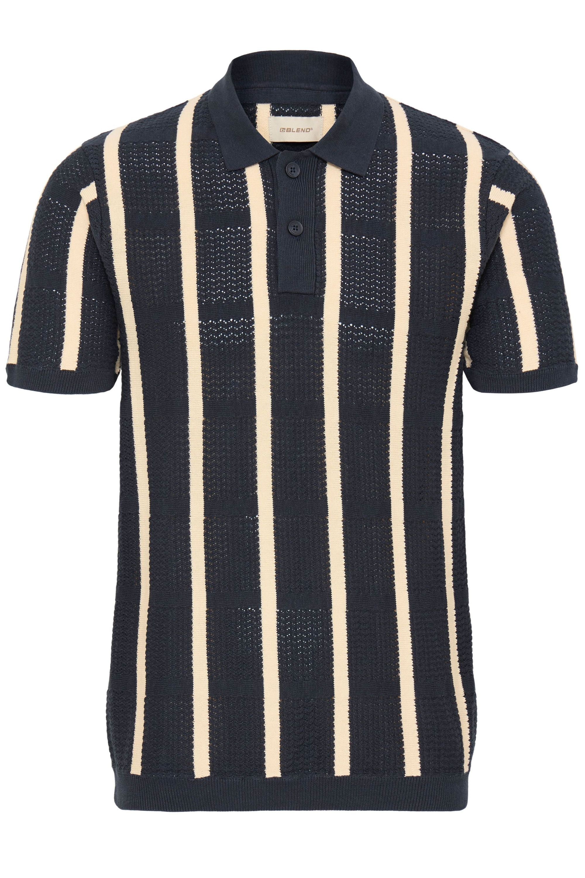 Blend Poloshirt "BHDarin Striped" Gestreiftes Feinstrick-Poloshirt mit Stri günstig online kaufen