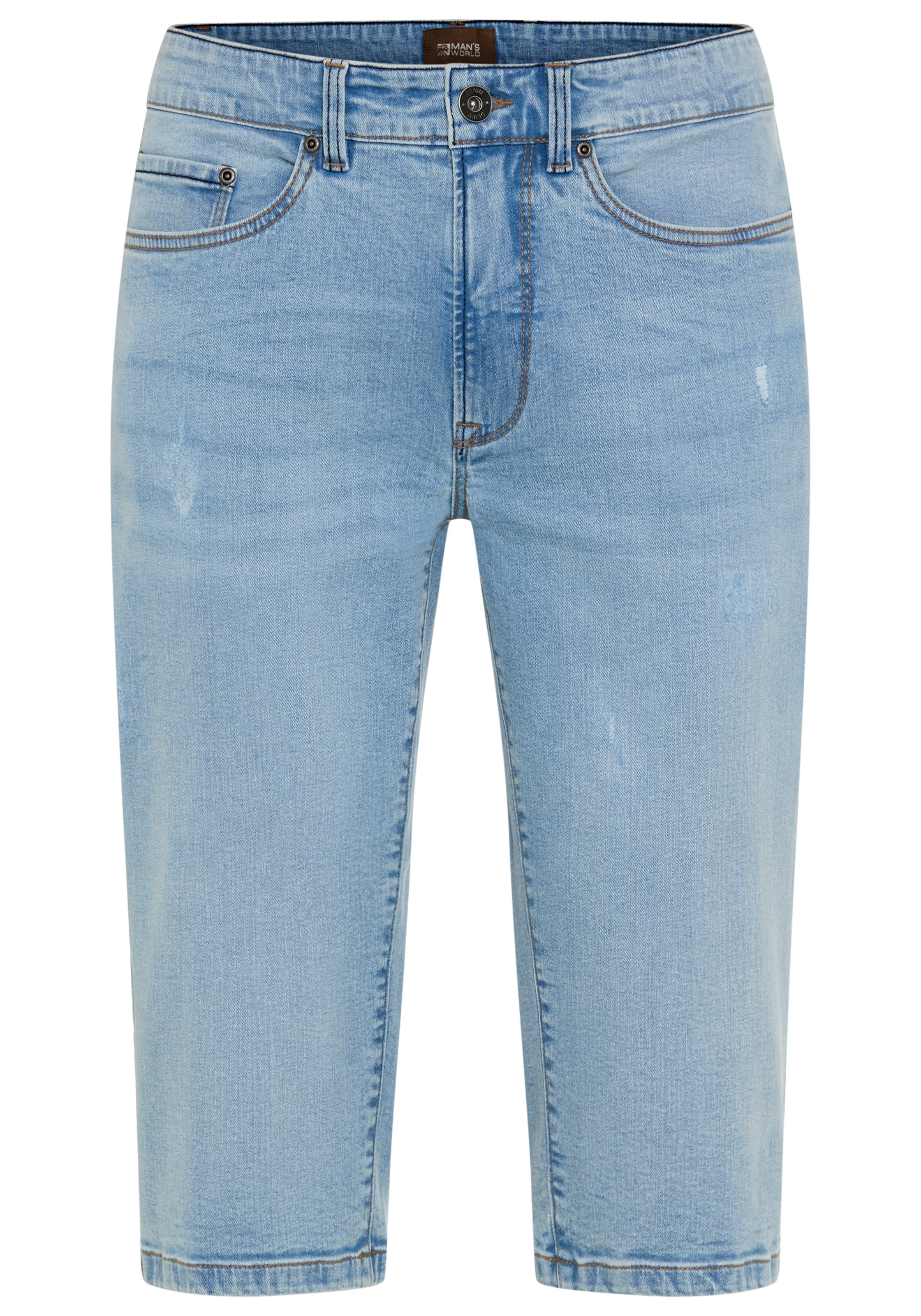 Mans World Plus Jeansbermudas gerade geschnittenes Bein, normale Leibhöhe, günstig online kaufen