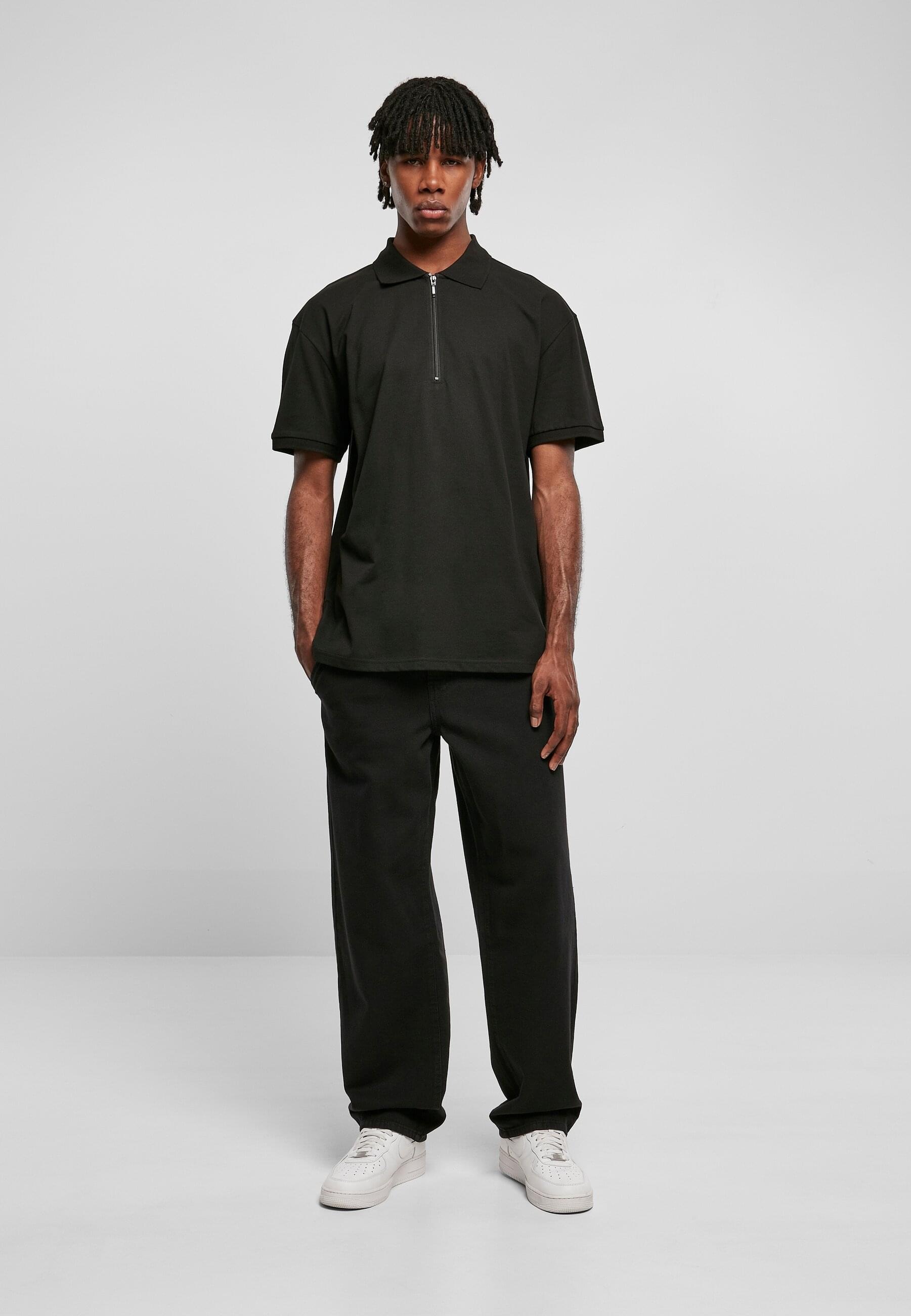 URBAN CLASSICS Poloshirt »Urban Classics Herren Oversized Zip Polo«, (1 tlg.)