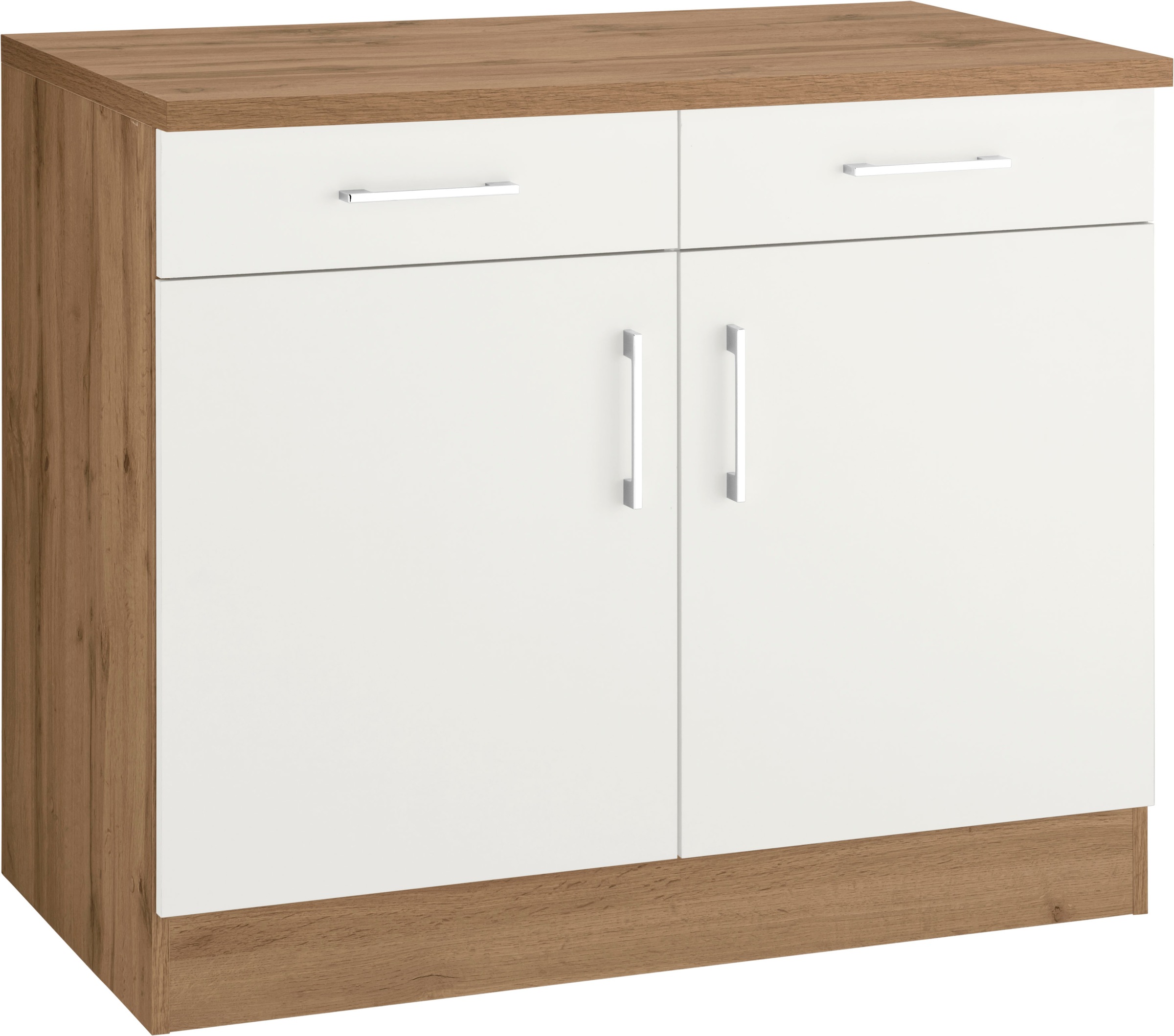 KOCHSTATION Unterschrank »KS-Colmar«, 100 cm, mit Metallgriff, für viel Stauraum