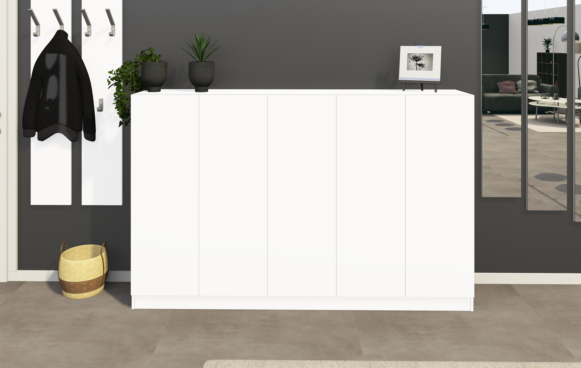 borchardt Möbel Schuhschrank "Vaasa, Schuhregal 5-türig mit 18 verstellbare günstig online kaufen