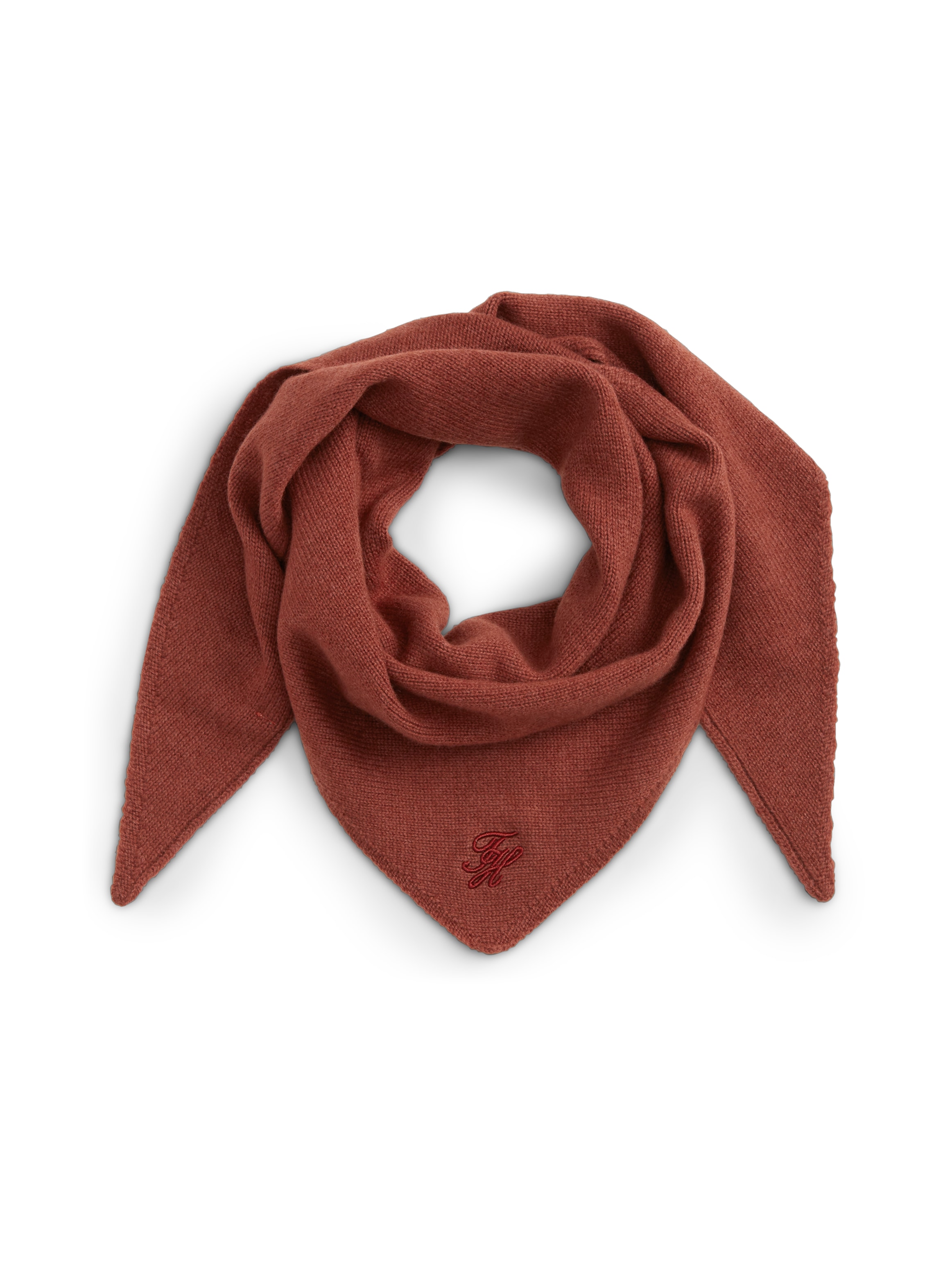 Tommy Hilfiger Wollschal »TH SCRIPT TRIANGLE SCARF« dreieckig, mit Kaschmiranteil, mit Logostickerei