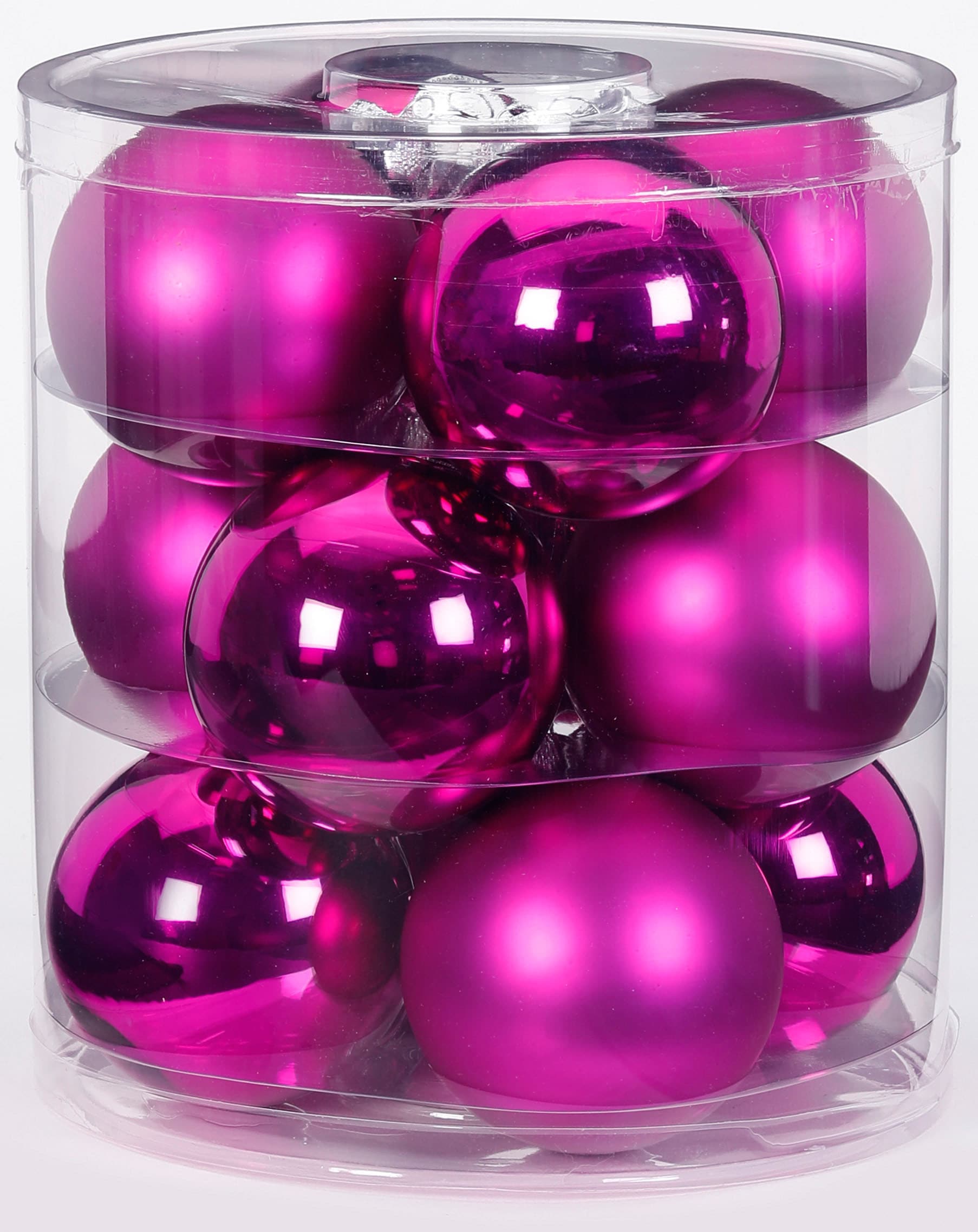 MAGIC by Inge Weihnachtsbaumkugel »Paradise Purple, Weihnachtsdeko, Christbaumschmuck«, (Set, 32 St.), hochwertige Christbaumkugeln aus Glas, Ø 6 cm und Ø 8 cm