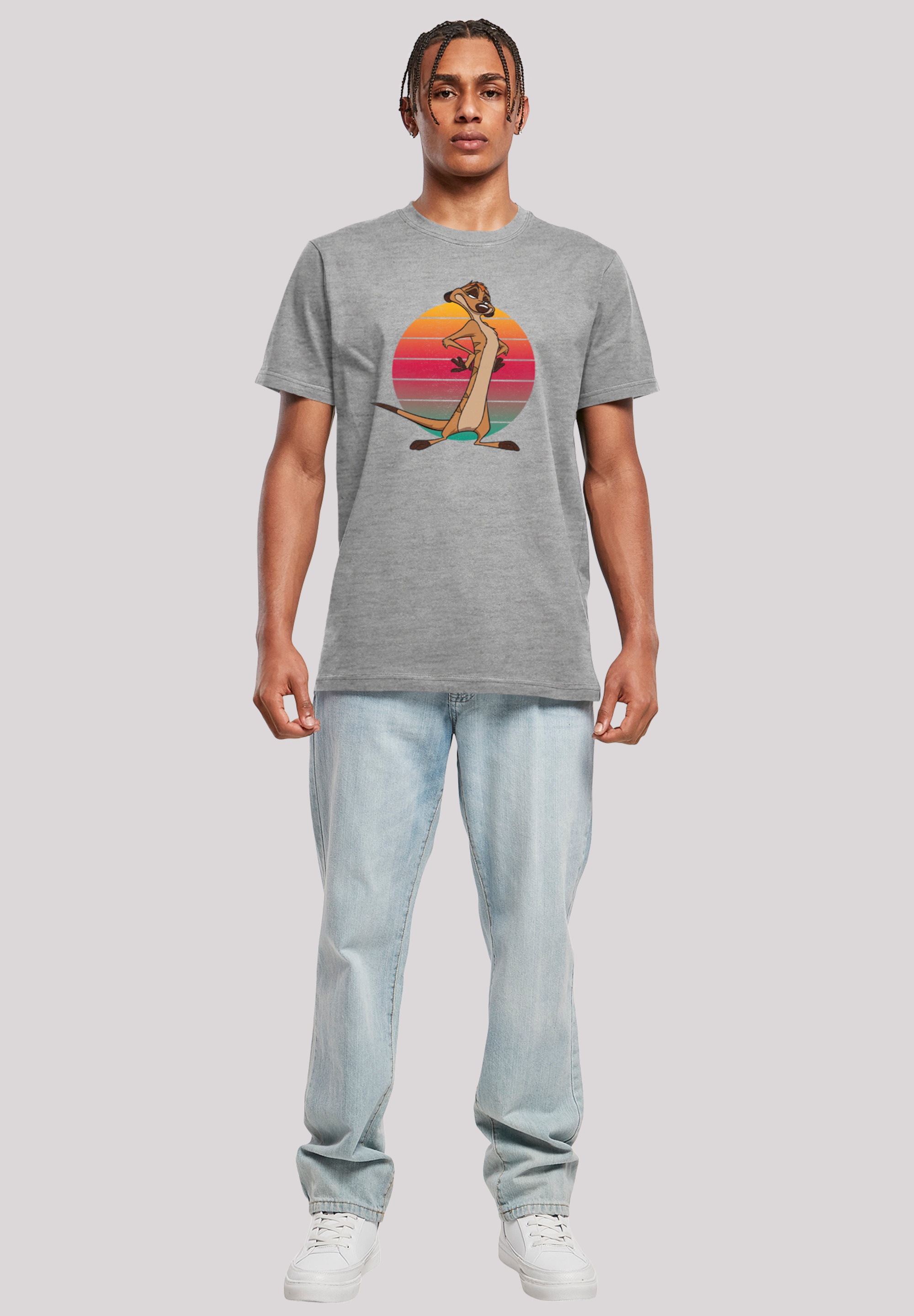 F4NT4STIC T-Shirt »Disney König der Löwen Timon Sunset«, Print