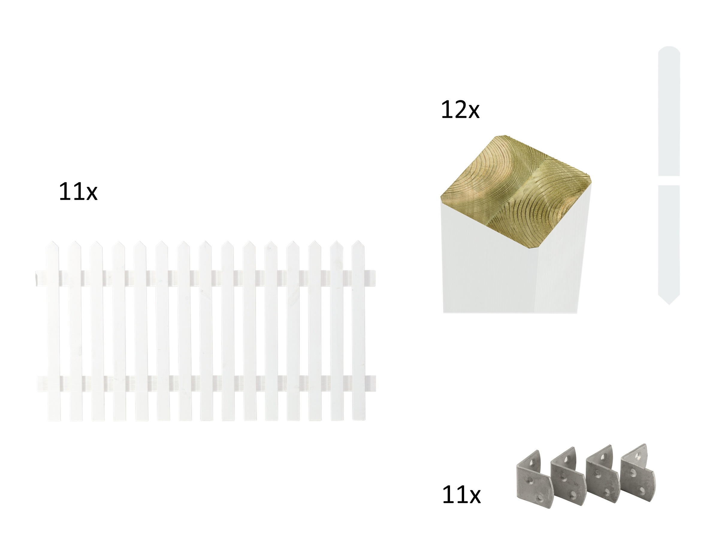 PLUS Gartenzaun »Skagen«, Höhe: 80 und 120 cm, Gesamtlänge: 4,78 bis 23,62 m, zum Einbetonieren