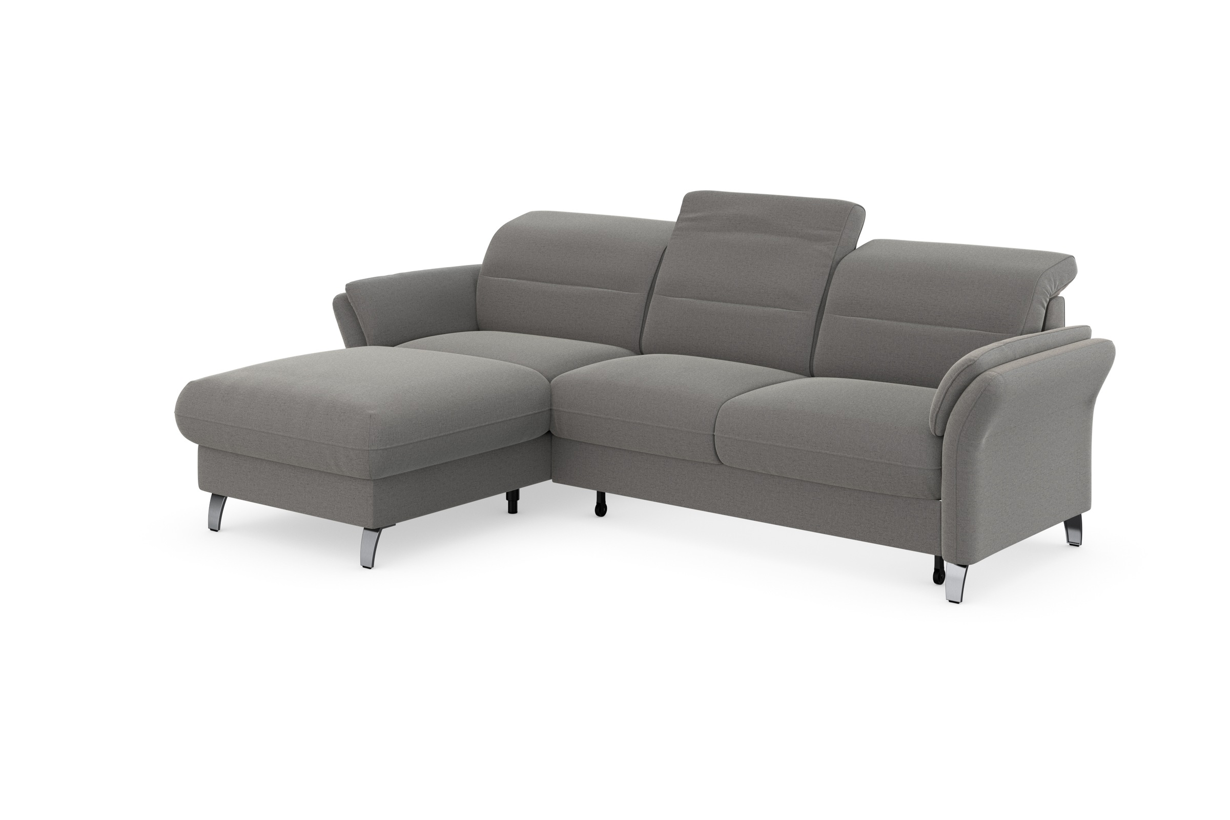 sit&more Ecksofa »Grenoble L-Form mit Federkern«, wahlweise mit Bettfunktion, Bettkasten, Arm- und Kopfteilverstellung