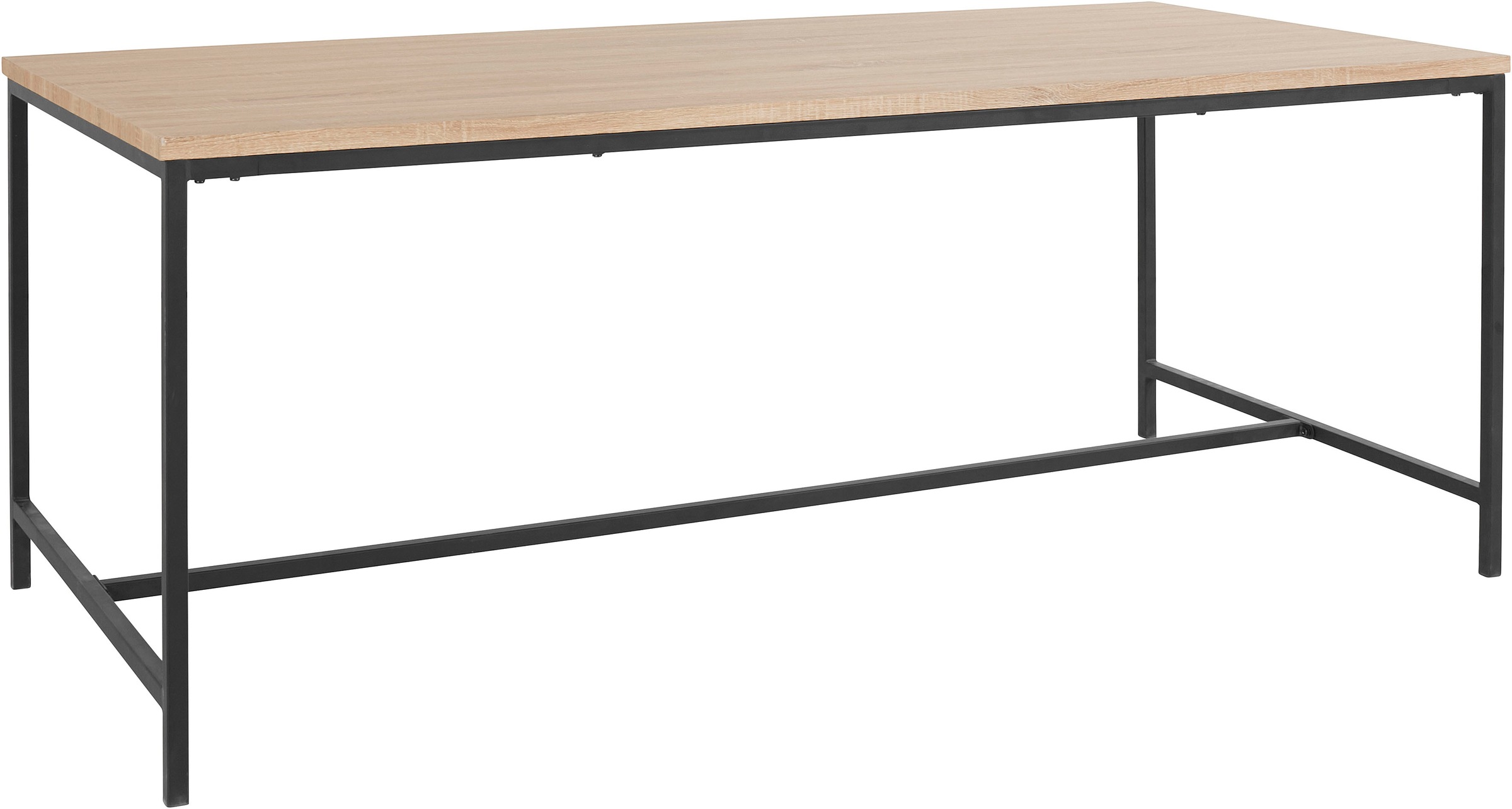 Esstisch OTTO HOME "Vadum", schwarz (eiche, schwarz, schwarz, eiche), B:200cm H:76cm T:100cm, Tische, Esstisch, mit Tischplatte in einer Holzoptik und fühlbare Struktur, Höhe 76 cm 2